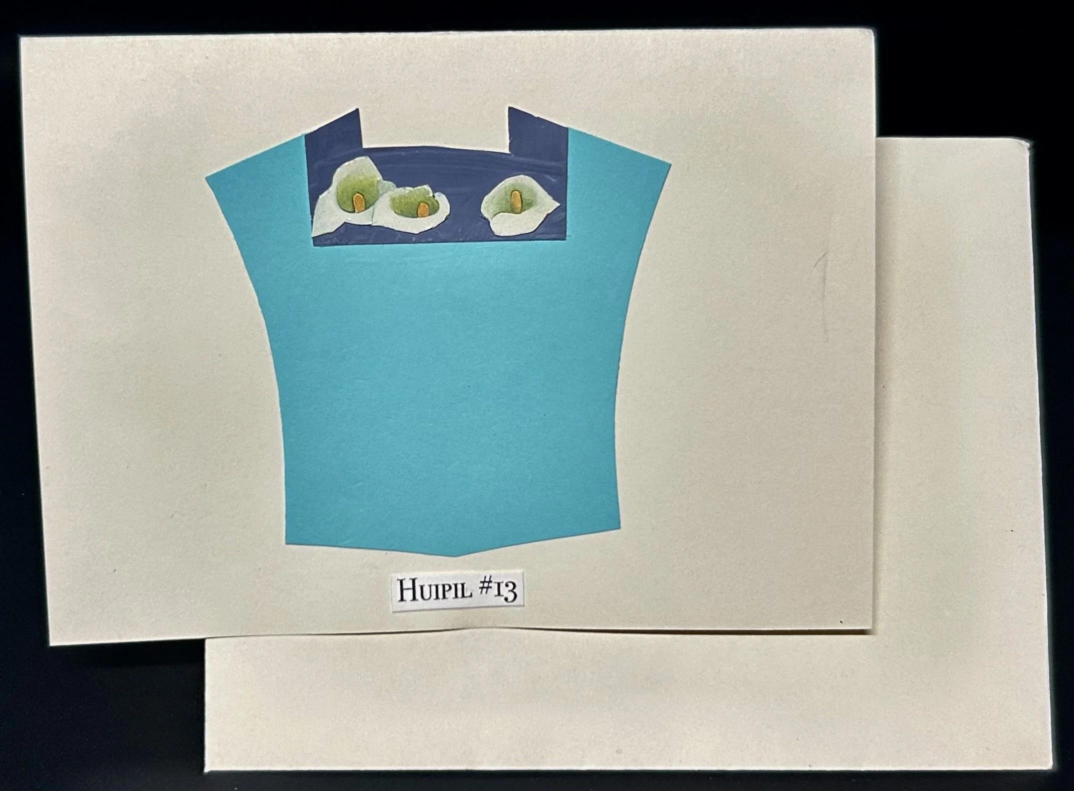 "Teal Huipil #13" 4 x 6 Greeting Card