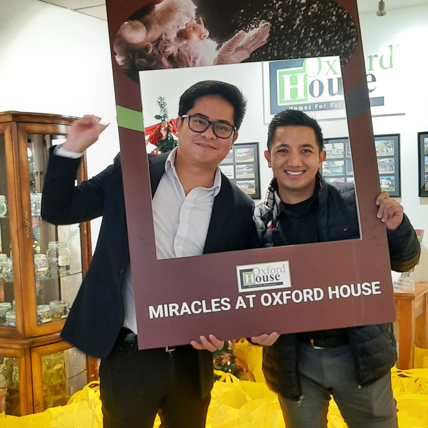 Members of A&G Associates donating to Miracles at Oxford House 2024