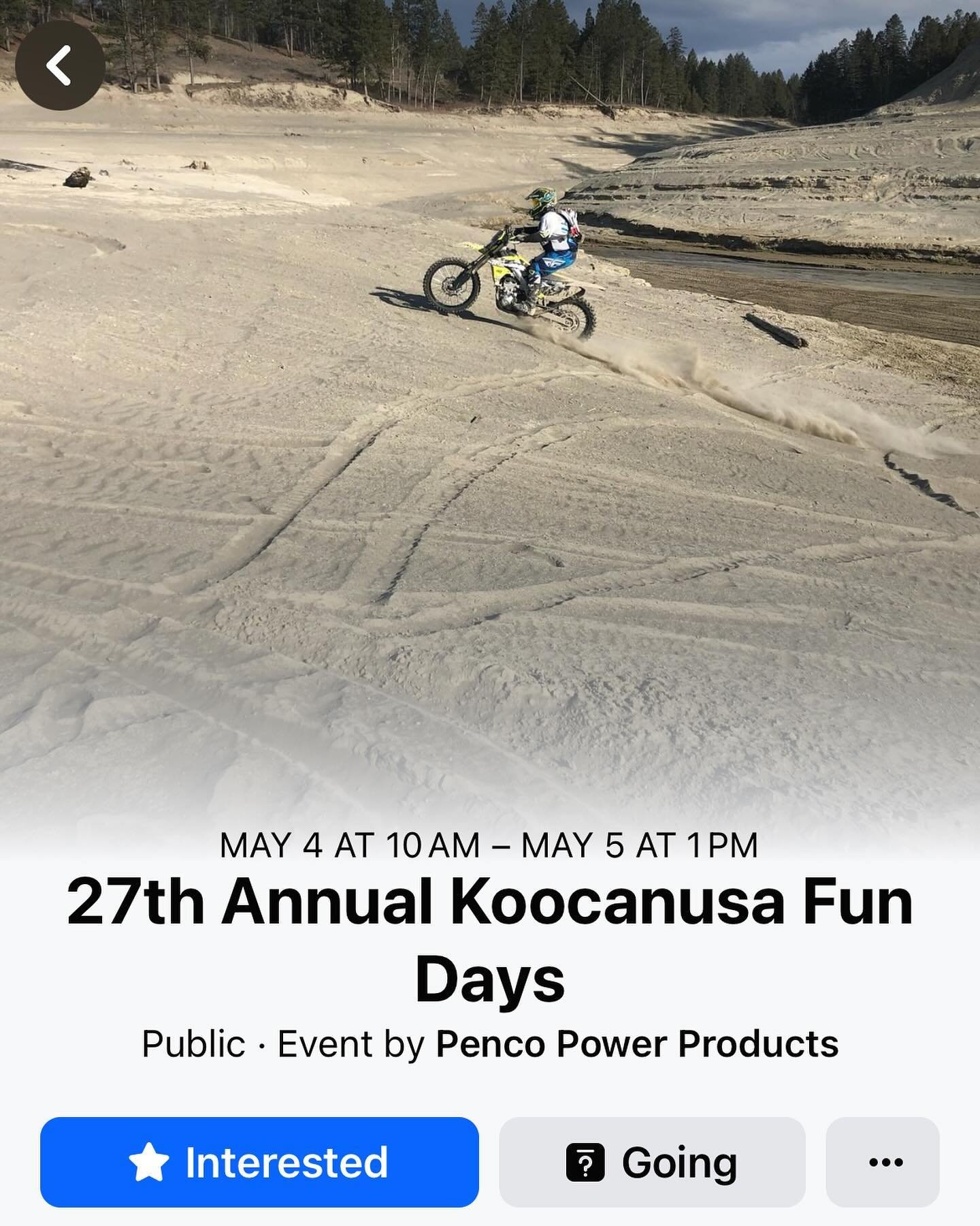 This is quite the event. If you keep wishing you could still do the hillclimbs &amp; ride on the sandy areas at Koocanusa or you continue to do so anyway &amp; not care about the fact they&rsquo;re closed then THIS IS FOR YOU! 

Load up &amp; head to