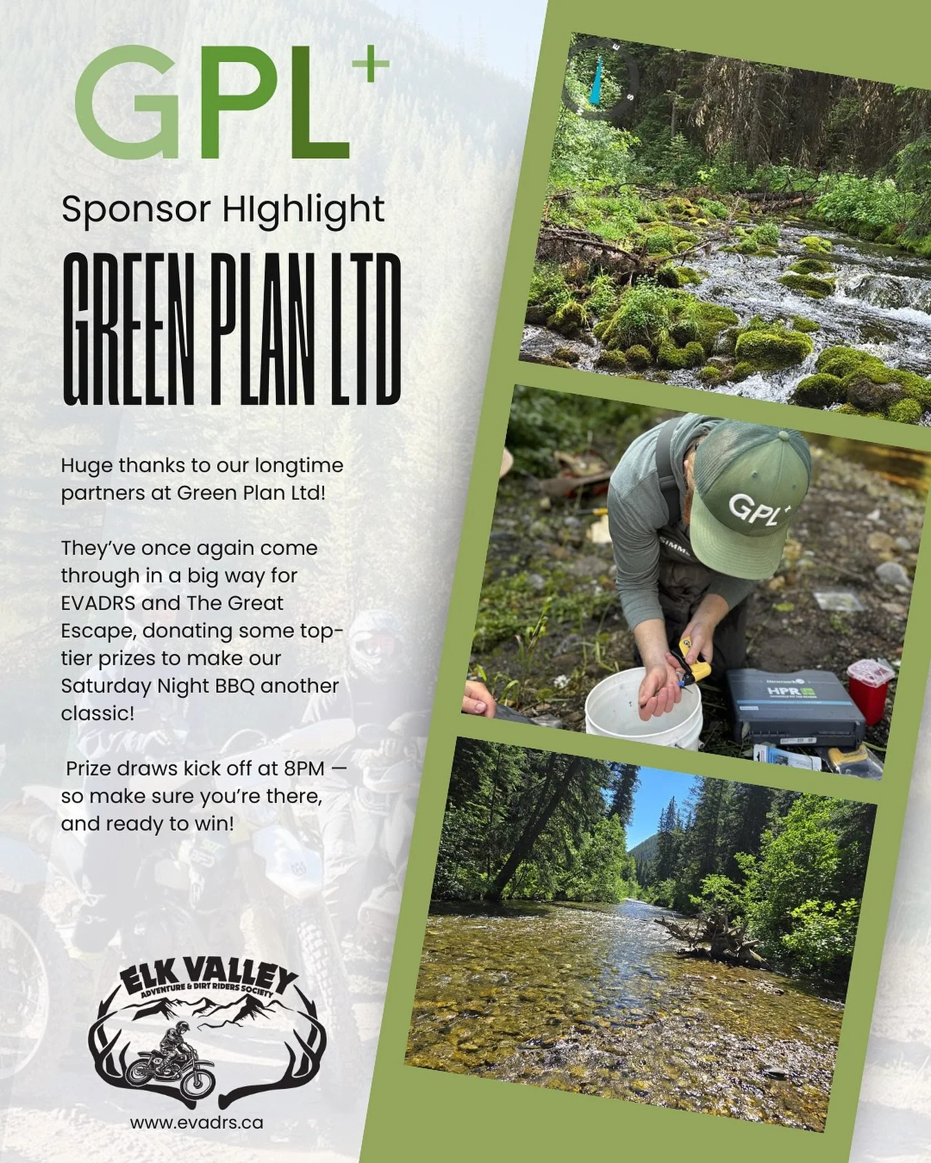 Thanks @greenplan123 for another year of support and some primo prizes for this years raffle. Prize raffle for participants will be 8pm at our Sat Night BBQ!

We are almost sold but still have a couple spots left 🤟
#fernie #elkvalley #koocanusa #the