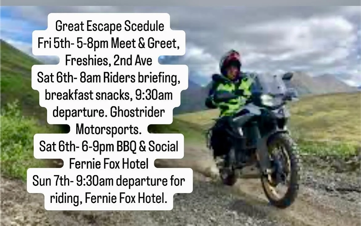 We are looking forward to welcoming all the Great Escape Adventure Weekend participants to Fernie tomorrow evening. 

It&rsquo;ll be a packed weekend of riding, experiencing new routes, dining and socializing with fellow riders. 

All routes will be 