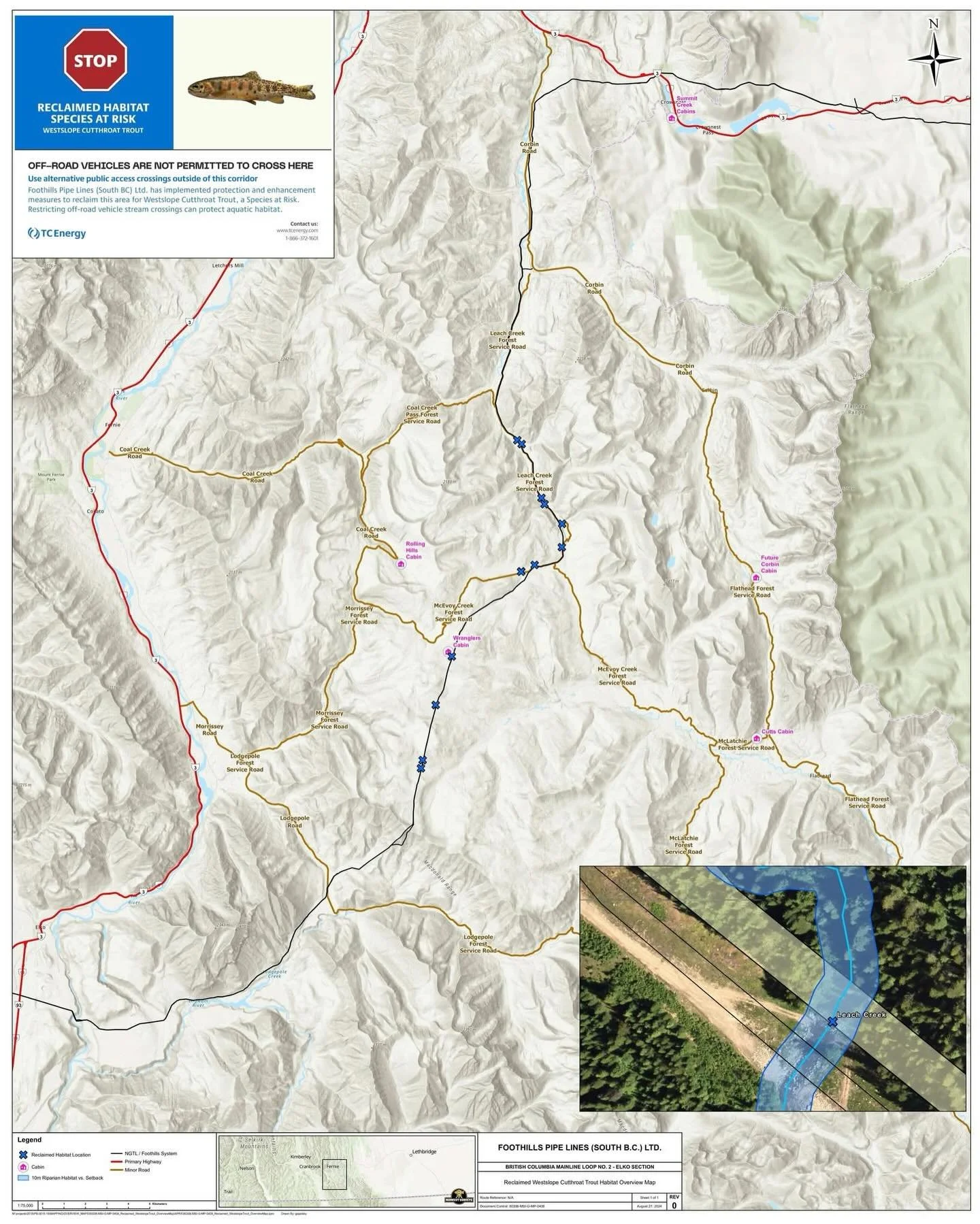 TC Energy Corporation have announced an update on the access restrictions that were in place along the Foothills Zone 8 West Path Delivery 2023 &ndash; Elko Section pipeline right-of-way, in the Elk Valley area, known as the Morrisey corridor. 

The 