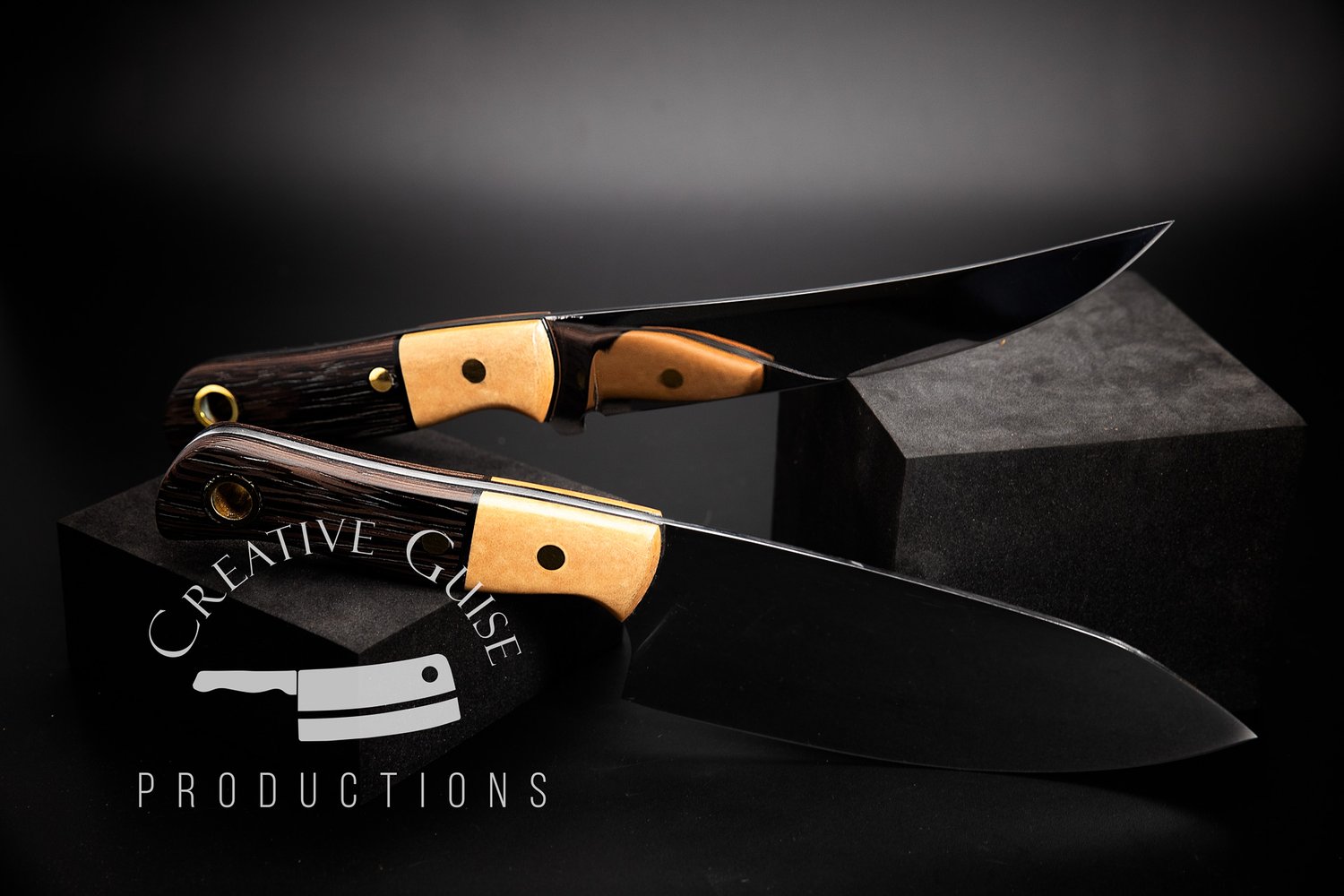 Two Piece Kitchen Knife Set Featuring an 8 Inch Chef and 6 Inch Boning Knife  Paired with Segmented Micarta Handle Scales. — Creative Guise Productions