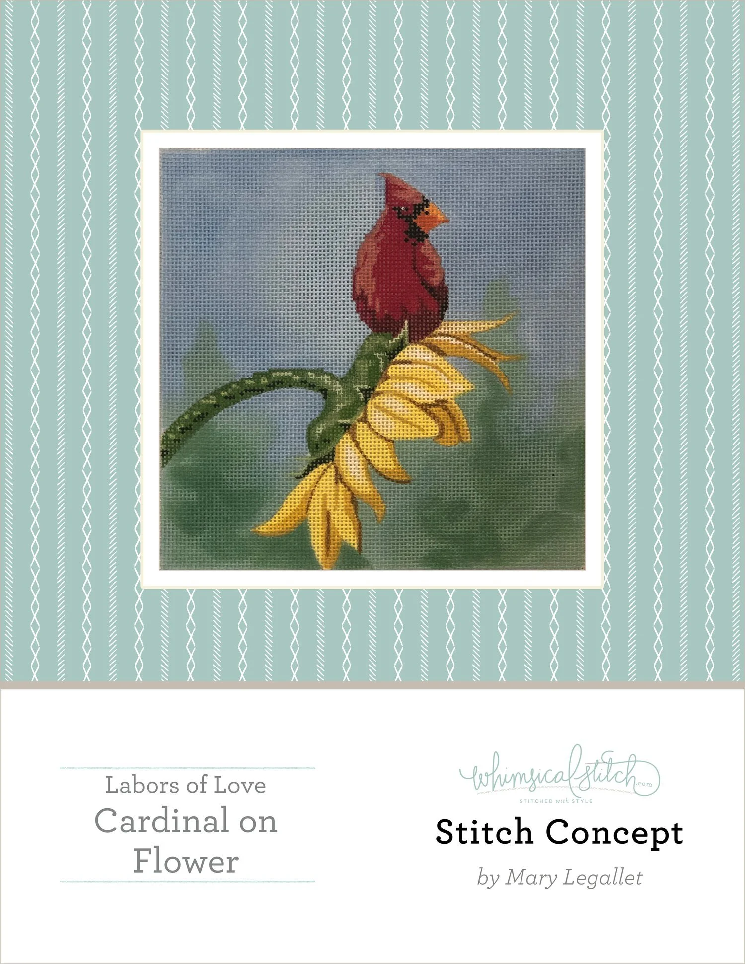Cardinal on Flower