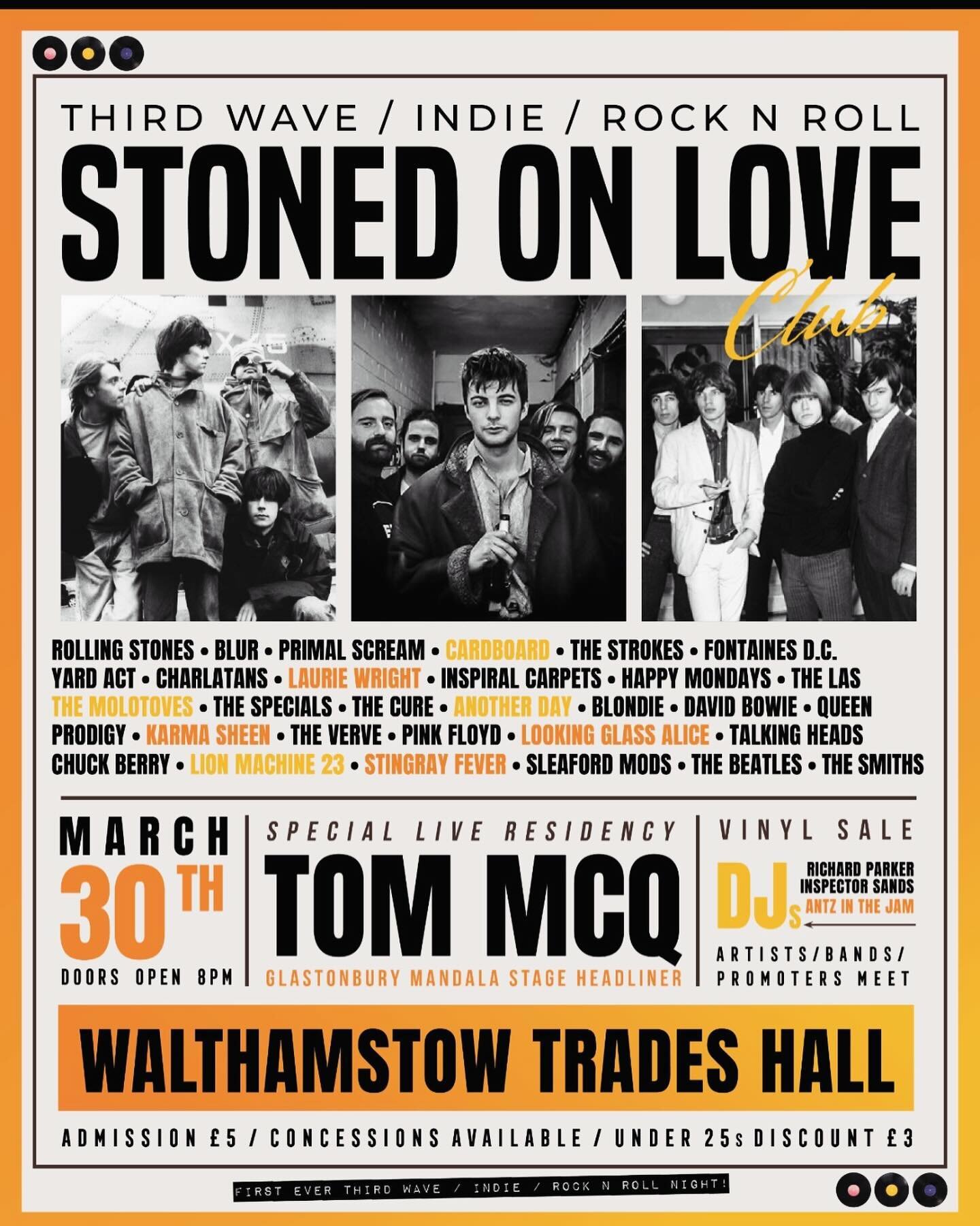 Happy Valentine&rsquo;s Day everyone! Wishing you a a magical day  of love and inviting you all to get your tickets today, and come and get Stoned on Love with us at the next Stoned on Love Third Wave, Indie and Rock n Roll Club at the amazing ;Walth