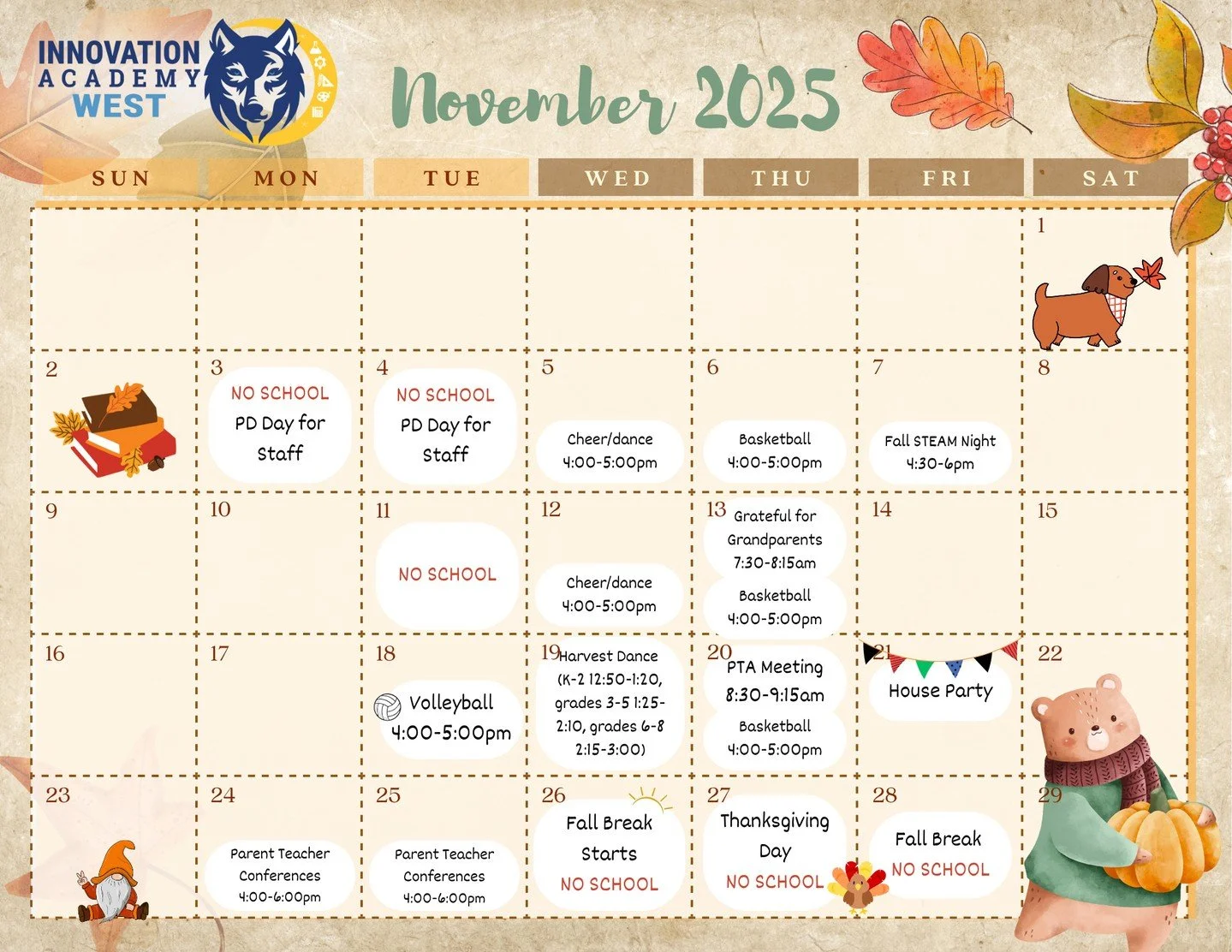 🎉 November is here, and so is the much-anticipated school calendar for IAW! 📚⁠
⁠
✨ This month is packed with exciting activities, important deadlines, and opportunities to celebrate our students' achievements. ⁠
⁠
Don&rsquo;t miss out on what&rsquo