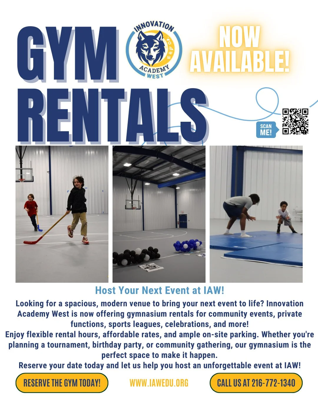 🏀🎉 Now Renting at Innovation Academy West!⁠
Looking for a spacious, modern venue for your next event? Our gym is available for sports leagues, birthday parties, community gatherings, and more.⁠
Flexible hours, affordable rates, and plenty of parkin