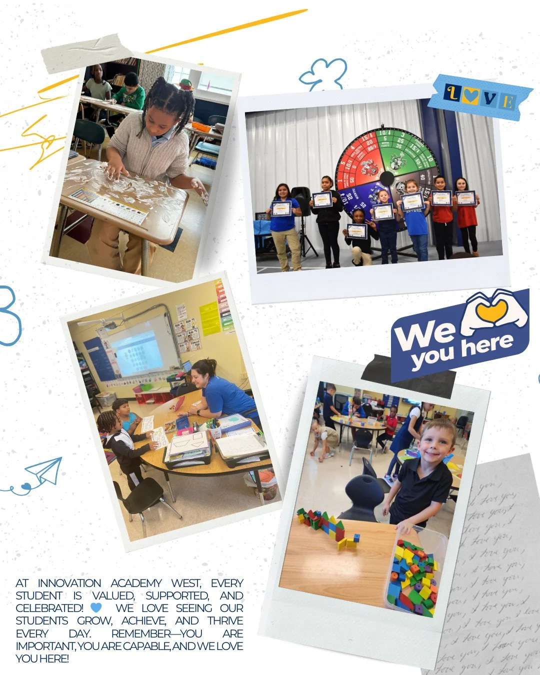 At Innovation Academy West, every student matters! 💙 We celebrate growth, achievements, and the amazing things our students do every day. You are important, capable, and we love having you here!