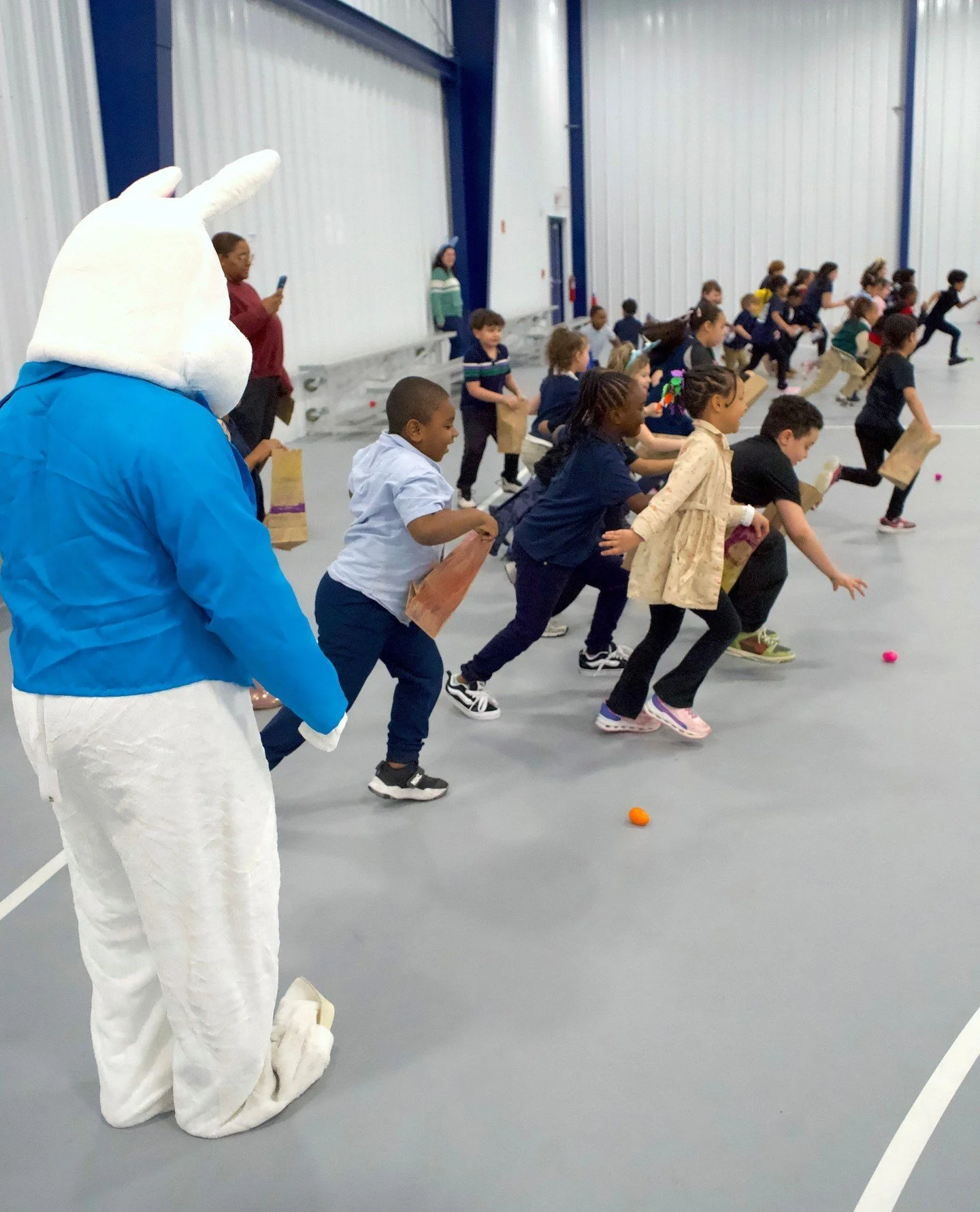 Egg-citement was in the air during our egg hunt! 🐣 🍭⁠
#IAWcommunity #springsmiles #egghunt