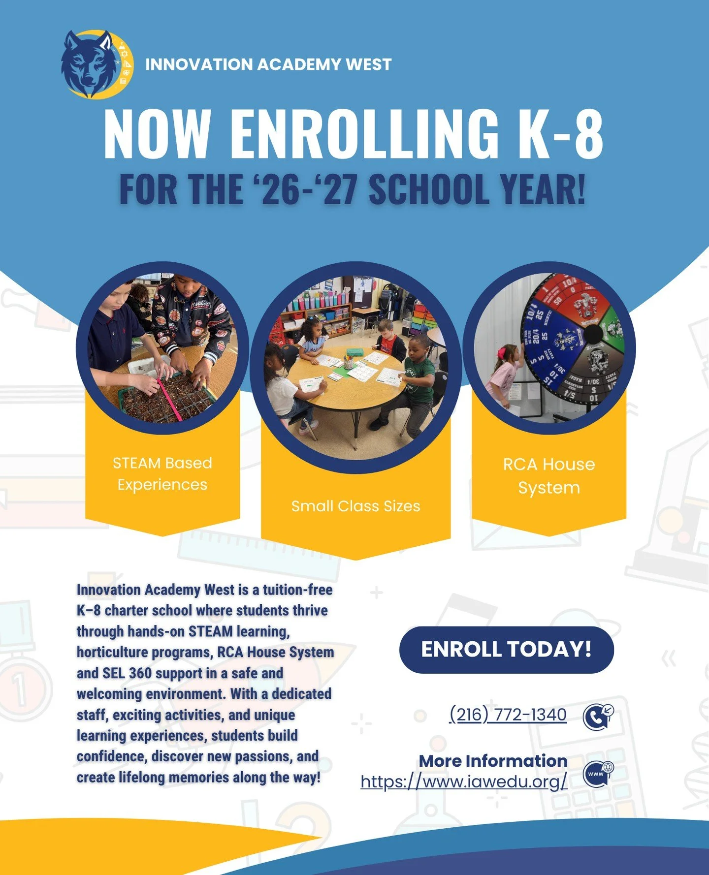 📚✨ Big things are happening at Innovation Academy West!⁠
⁠
Now enrolling K&ndash;8 students for the 2026&ndash;2027 school year! 🎉⁠
From hands-on STEAM experiences and horticulture programs to our RCA House System and SEL 360 support, students lear
