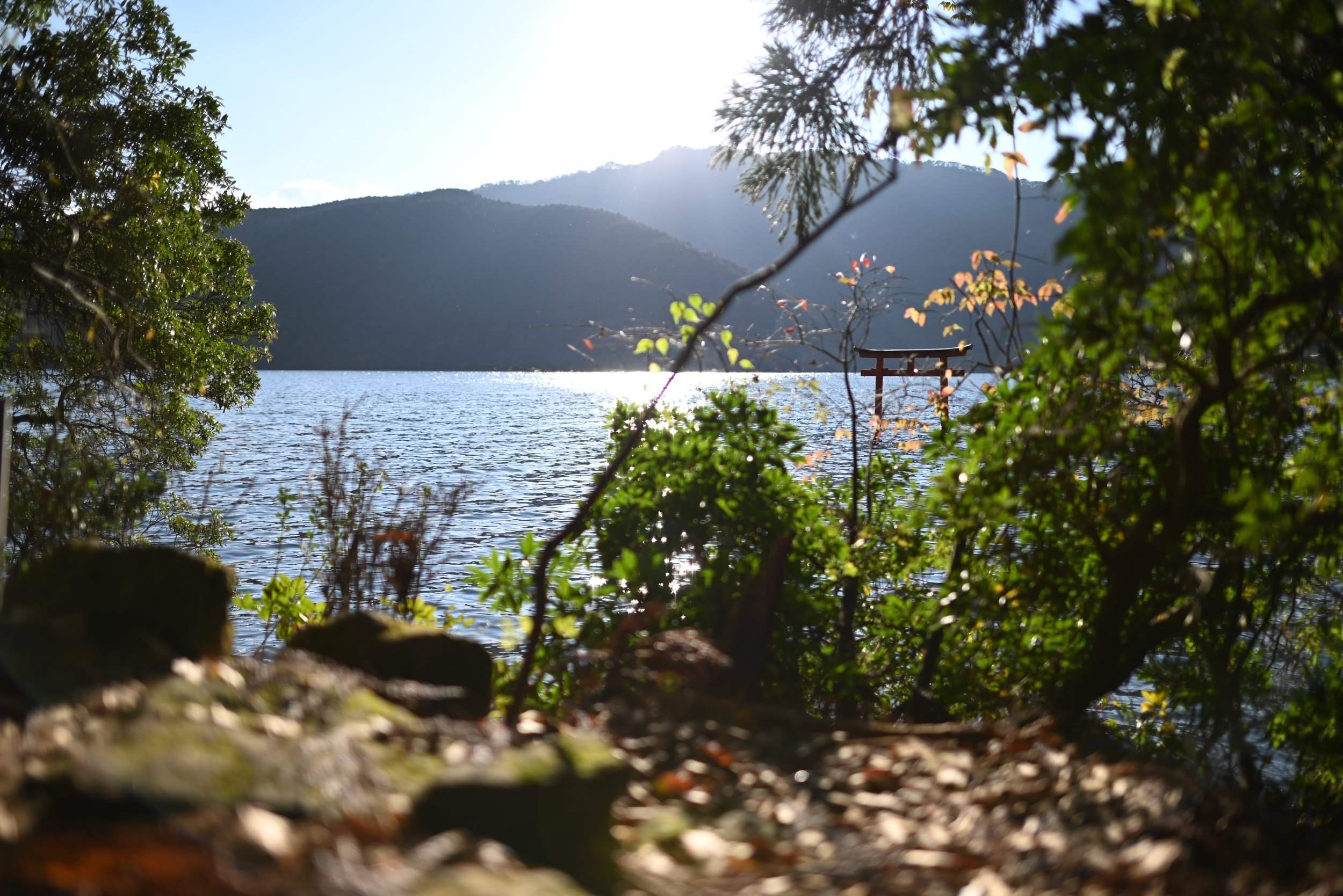 The “red gate of peace” in Ashinoko Lake, Hakone. It is part of the Hakone-jinja shrine , which dates back to 757 and was a frequent spiritual destination for military commanders.
