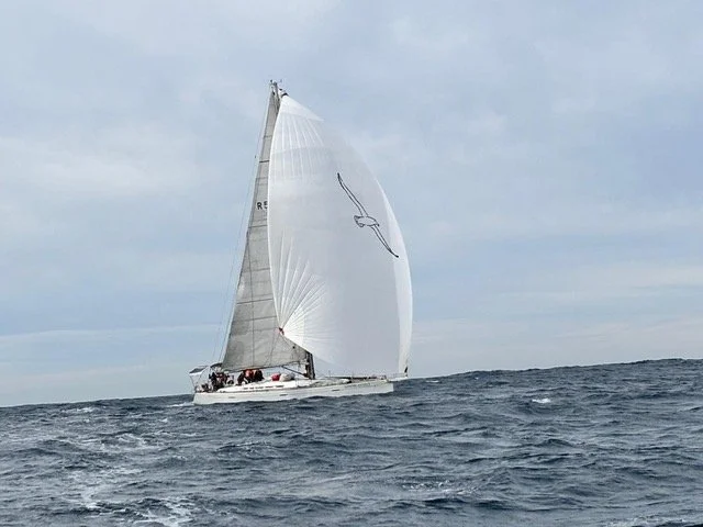 White Spirit sailing offshore ahead of the Bass Strait Cup