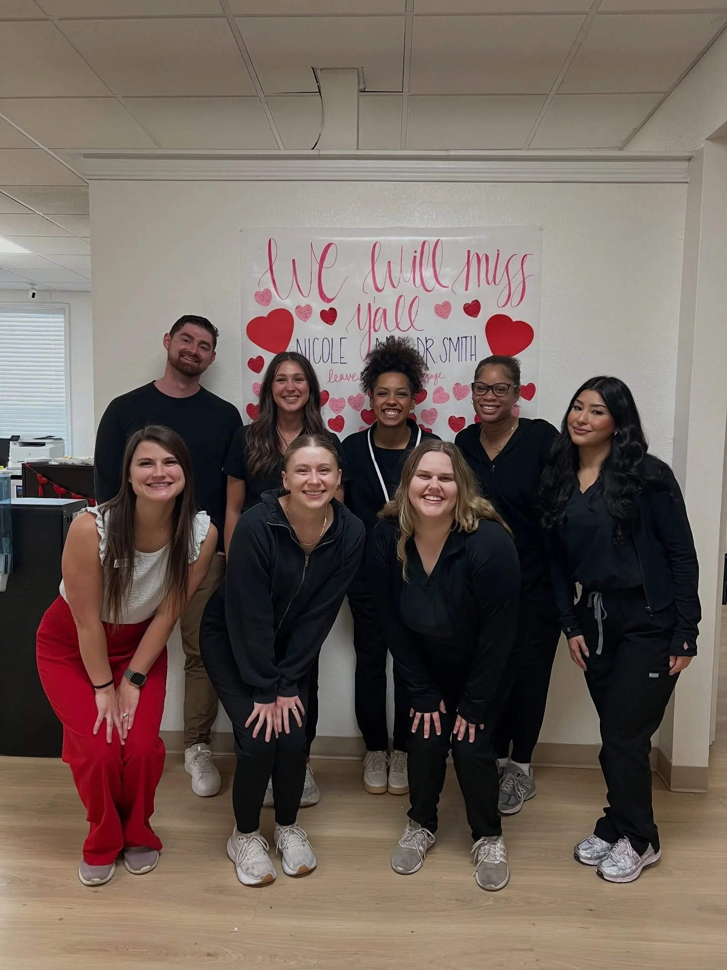 Such a bittersweet day for our office! Dr. Smith is moving to New Braunfels to start her Auntie era and be closer to her family. We have appreciated the time we have had with her in our office! So many jokes, laughs, and crazy stories were shared whi