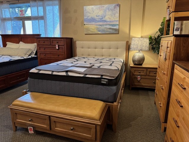 McKenzie Upholstered Bed in Pecan
