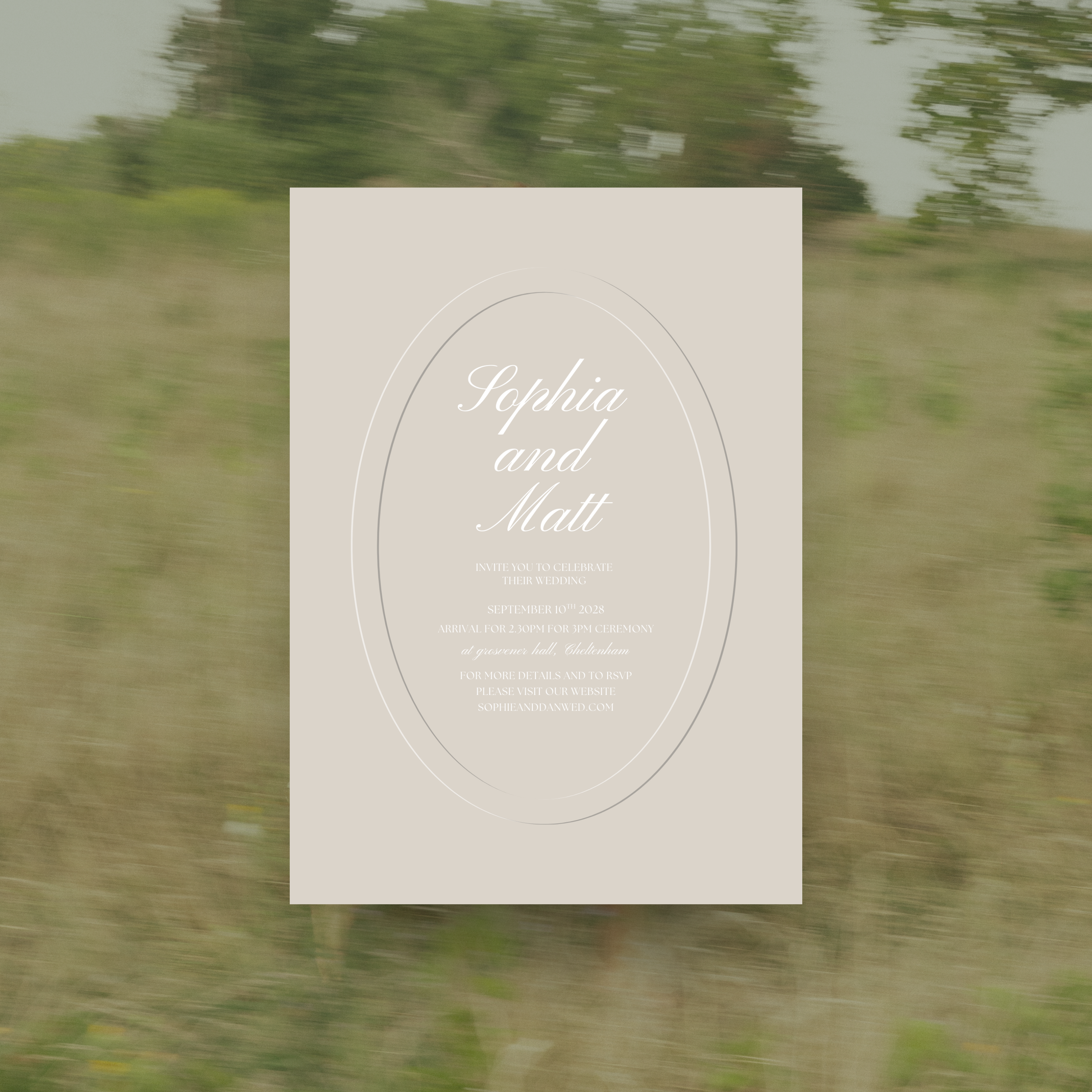 Embossed Wedding Invitation Template