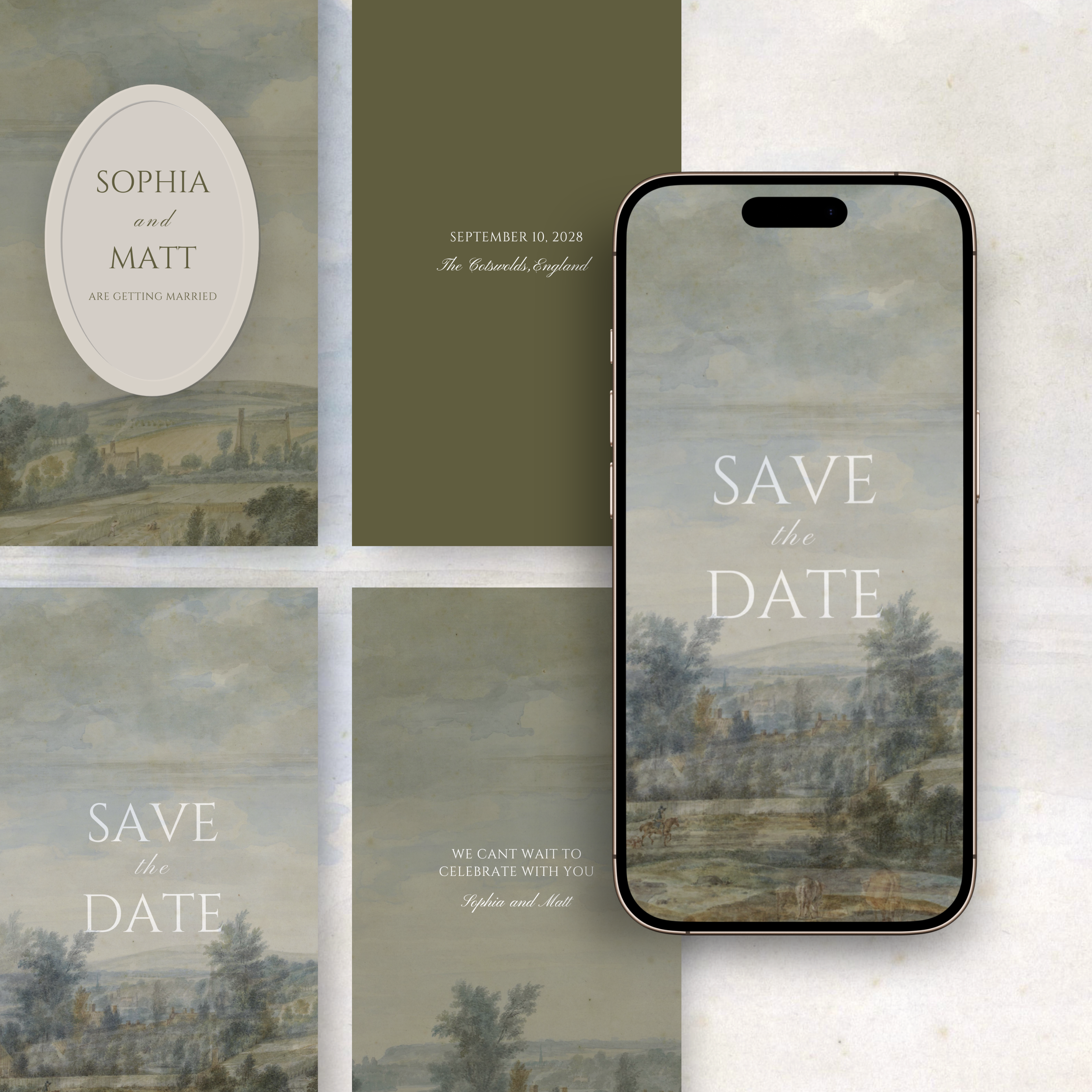 Fine Art Save the Date Video Invitation Template