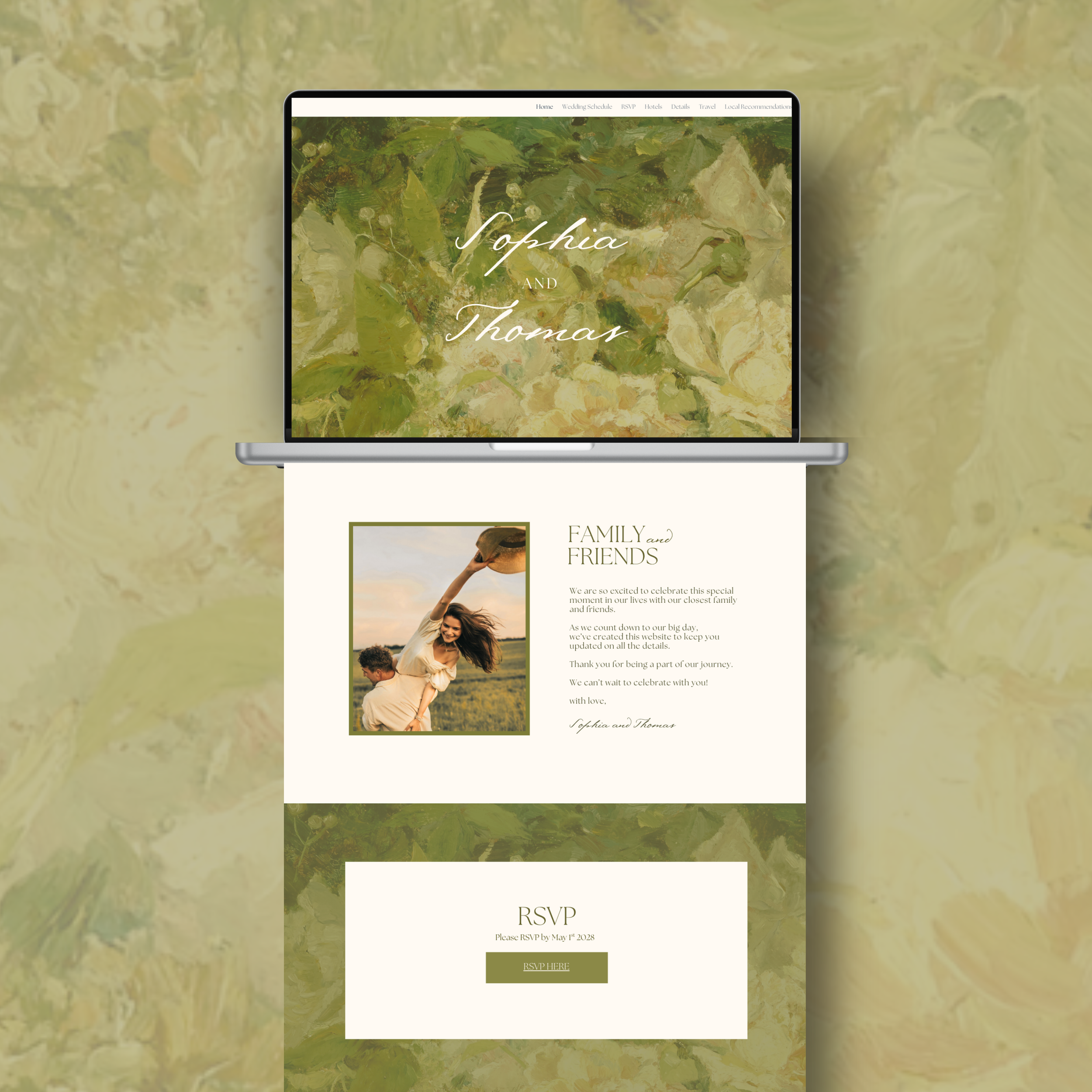 The Garden Wedding Website Template