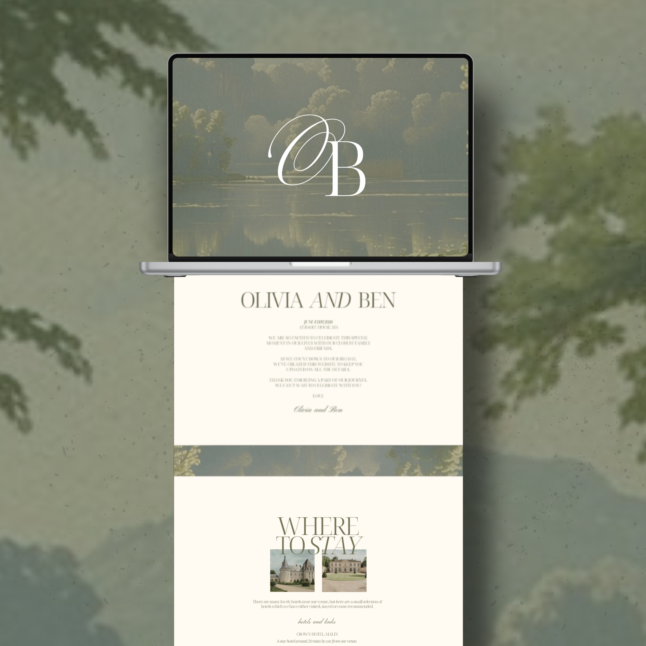 Monogram Wedding Website Template