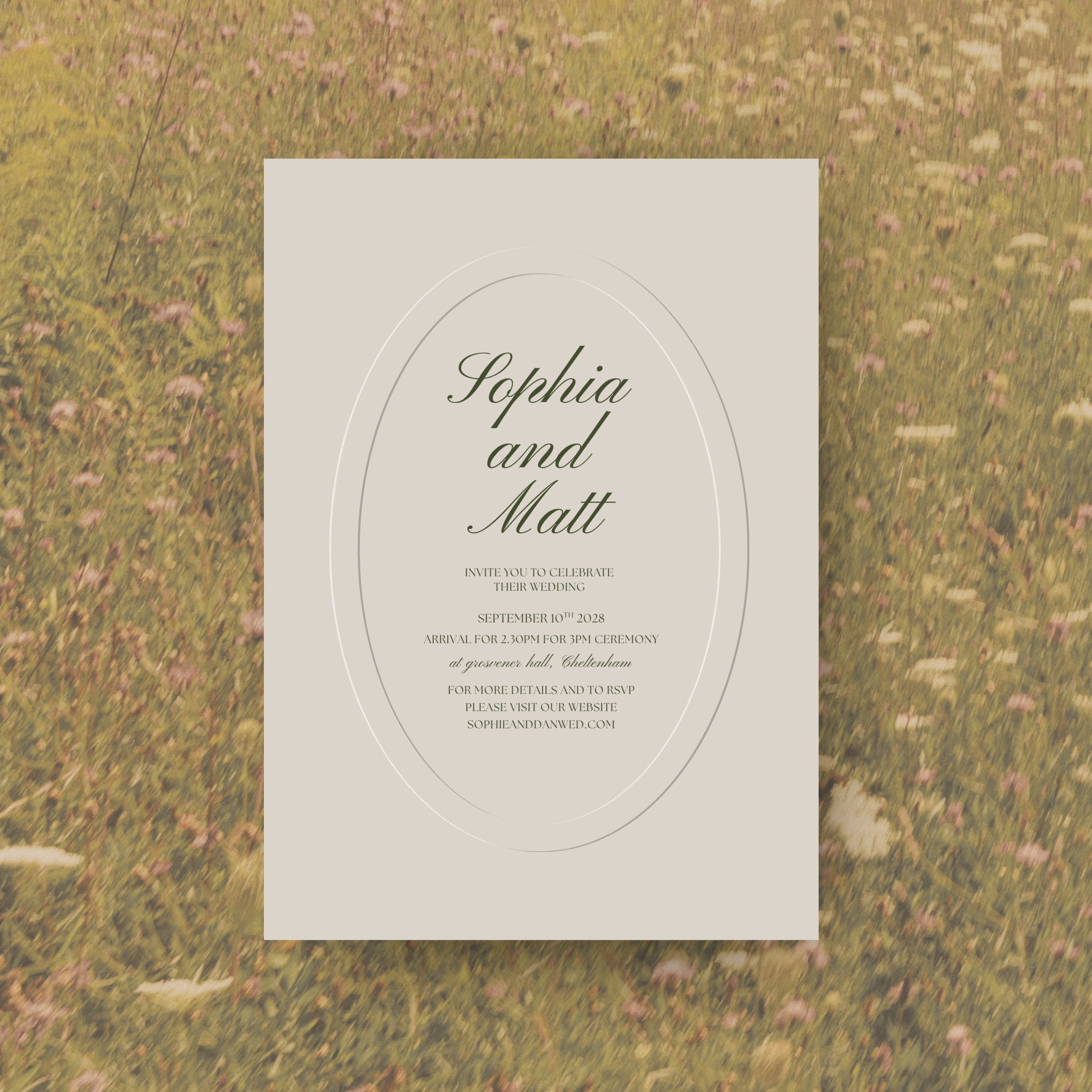 Embossed Wedding Invitation Template