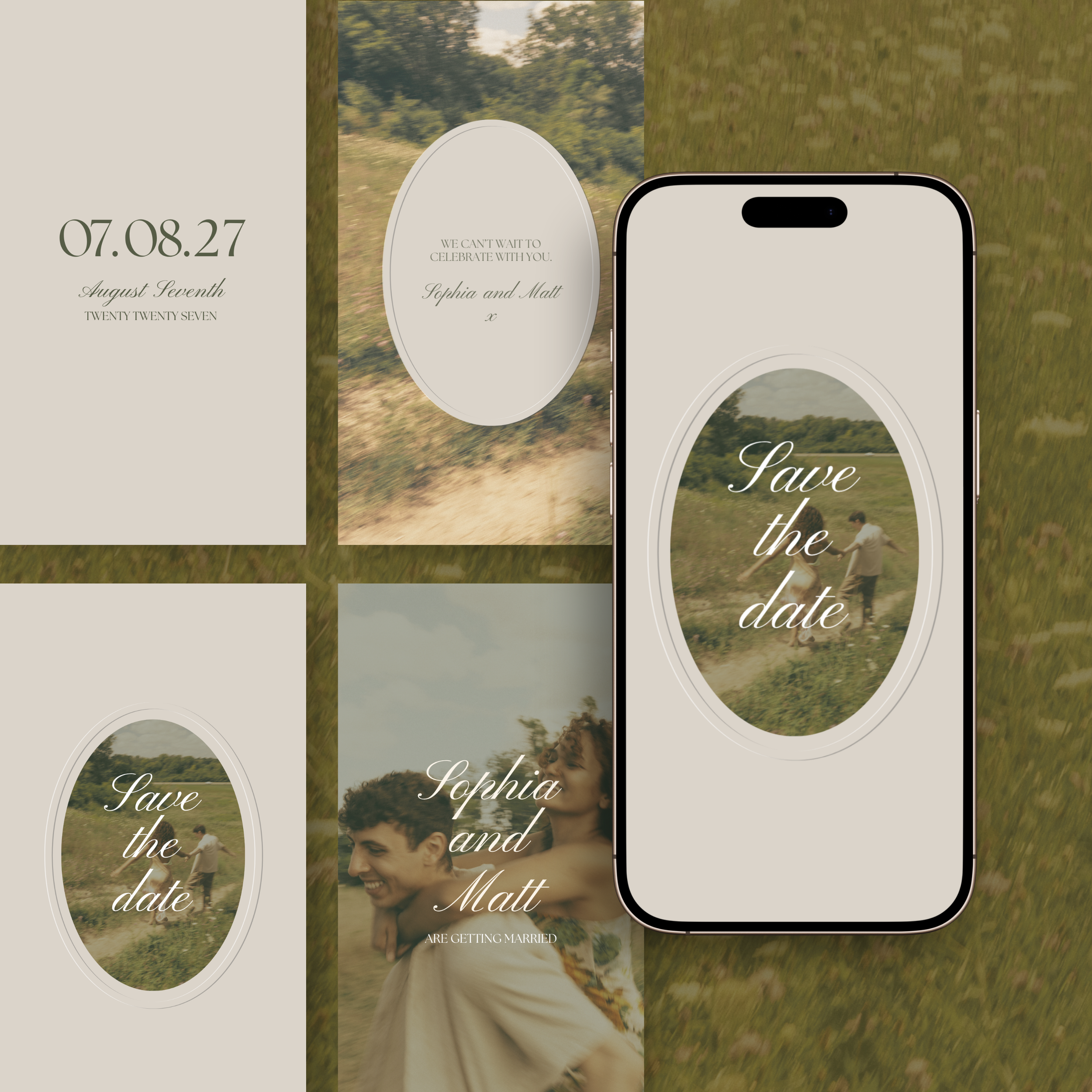 Oval Save the Date Video Template