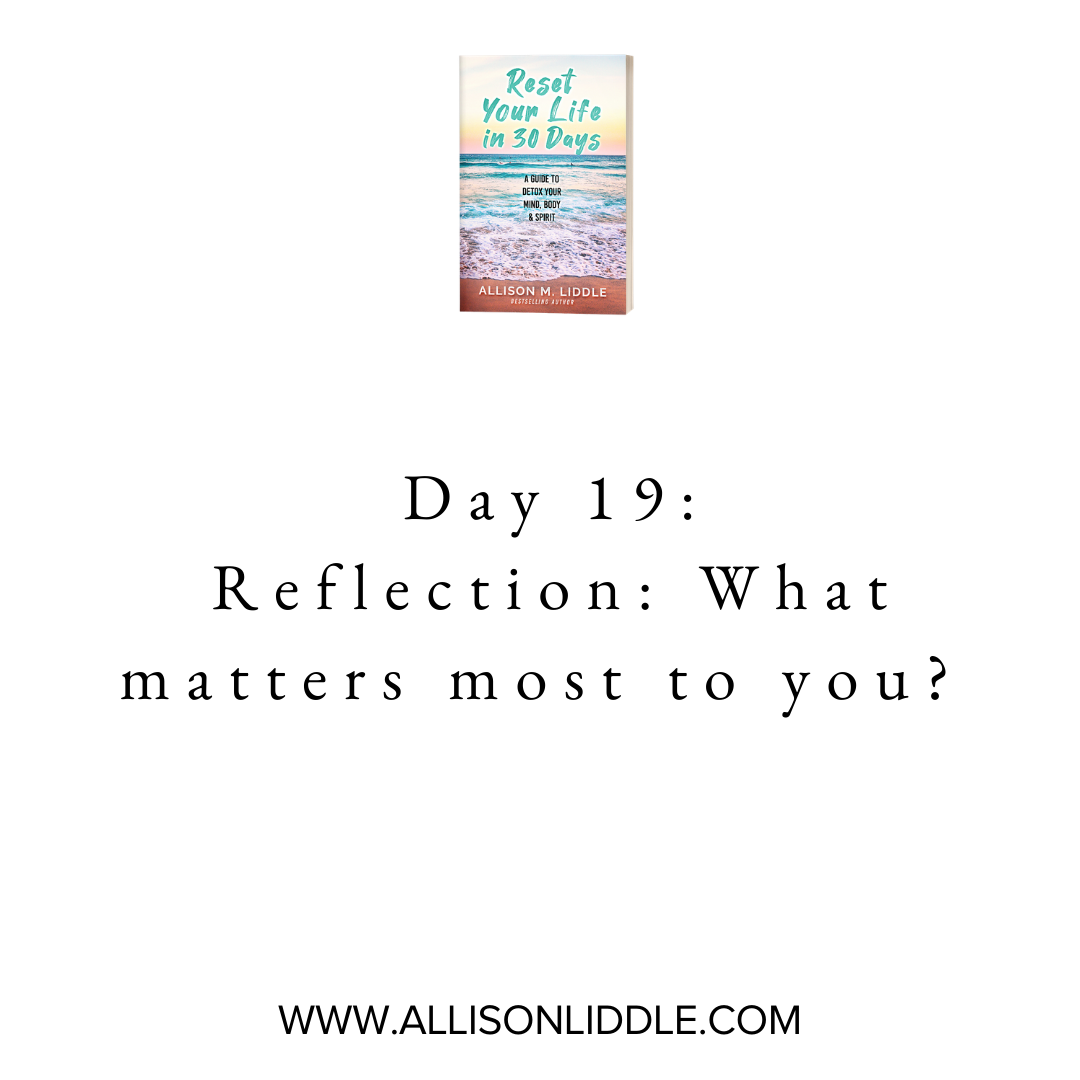 What matters most to you?