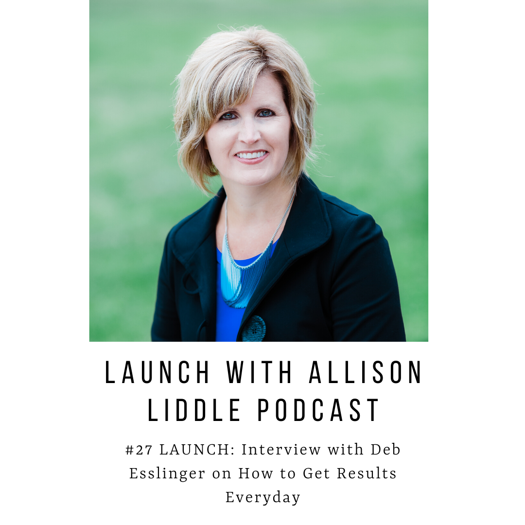#27 LAUNCH Podcast: Interview with Deb Eslinger on How to Get Results Everyday