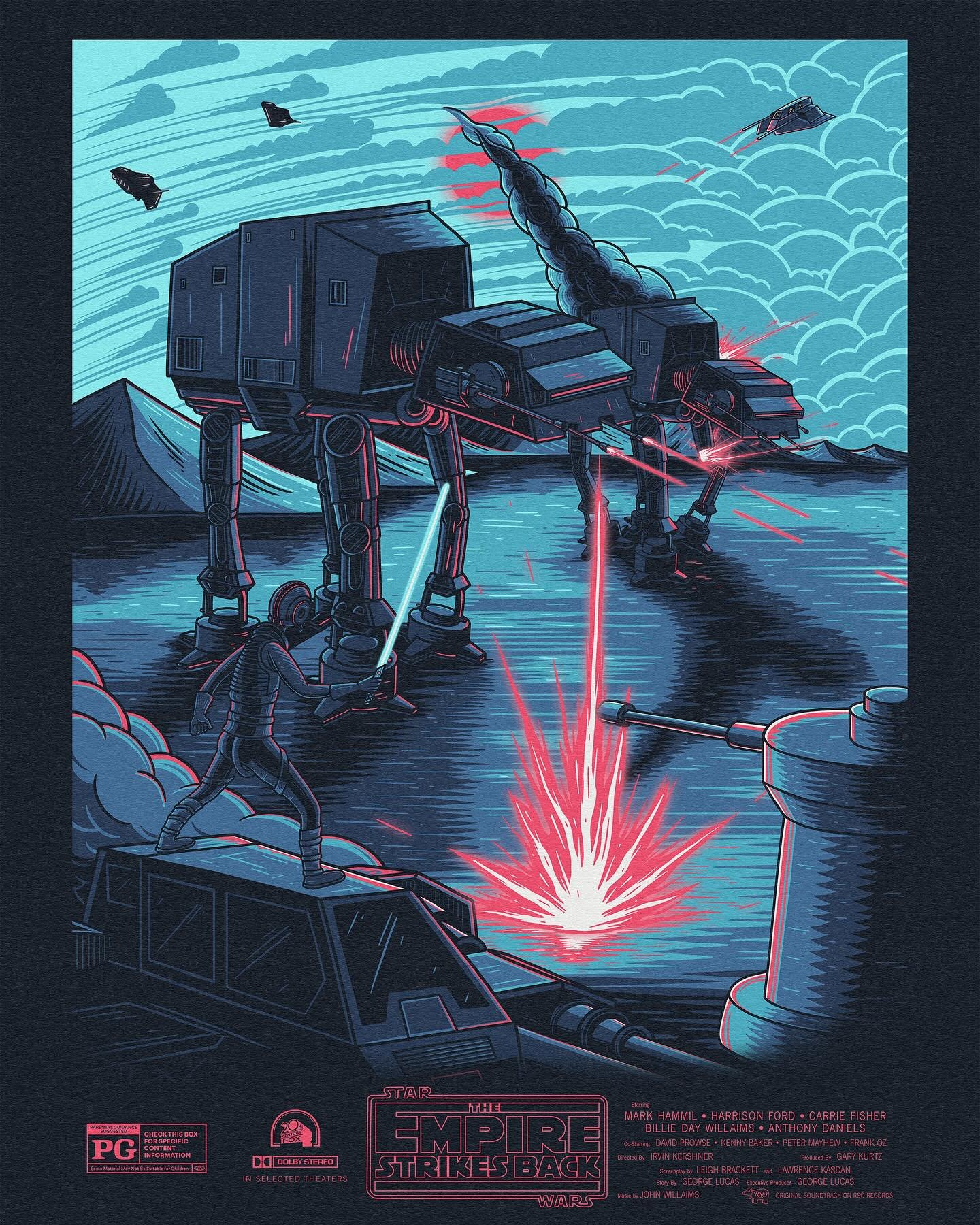 @starwars Episode V: The Empire Strikes Back film poster 🌌 ✨ #filmposter #illustration #starwars #empirestrikesback