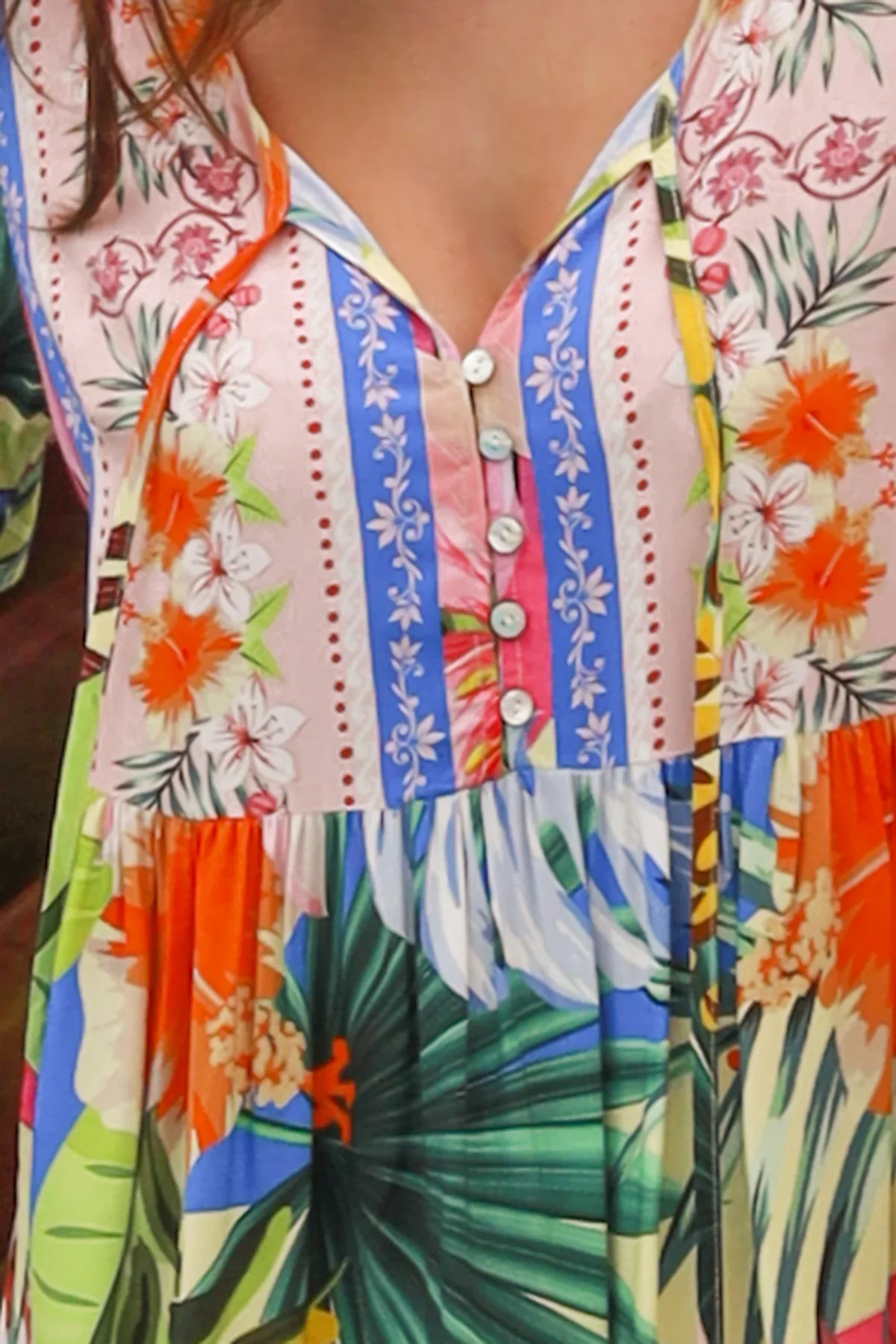 Tiara Blue Pink Mini dressback close.webp