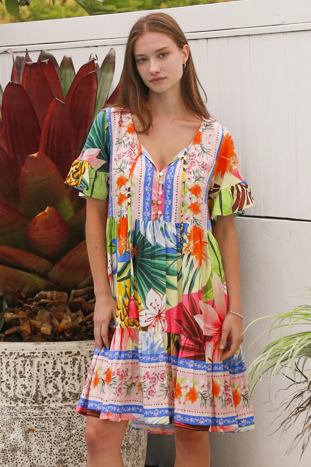 Tiara Blue Pink Mini dress