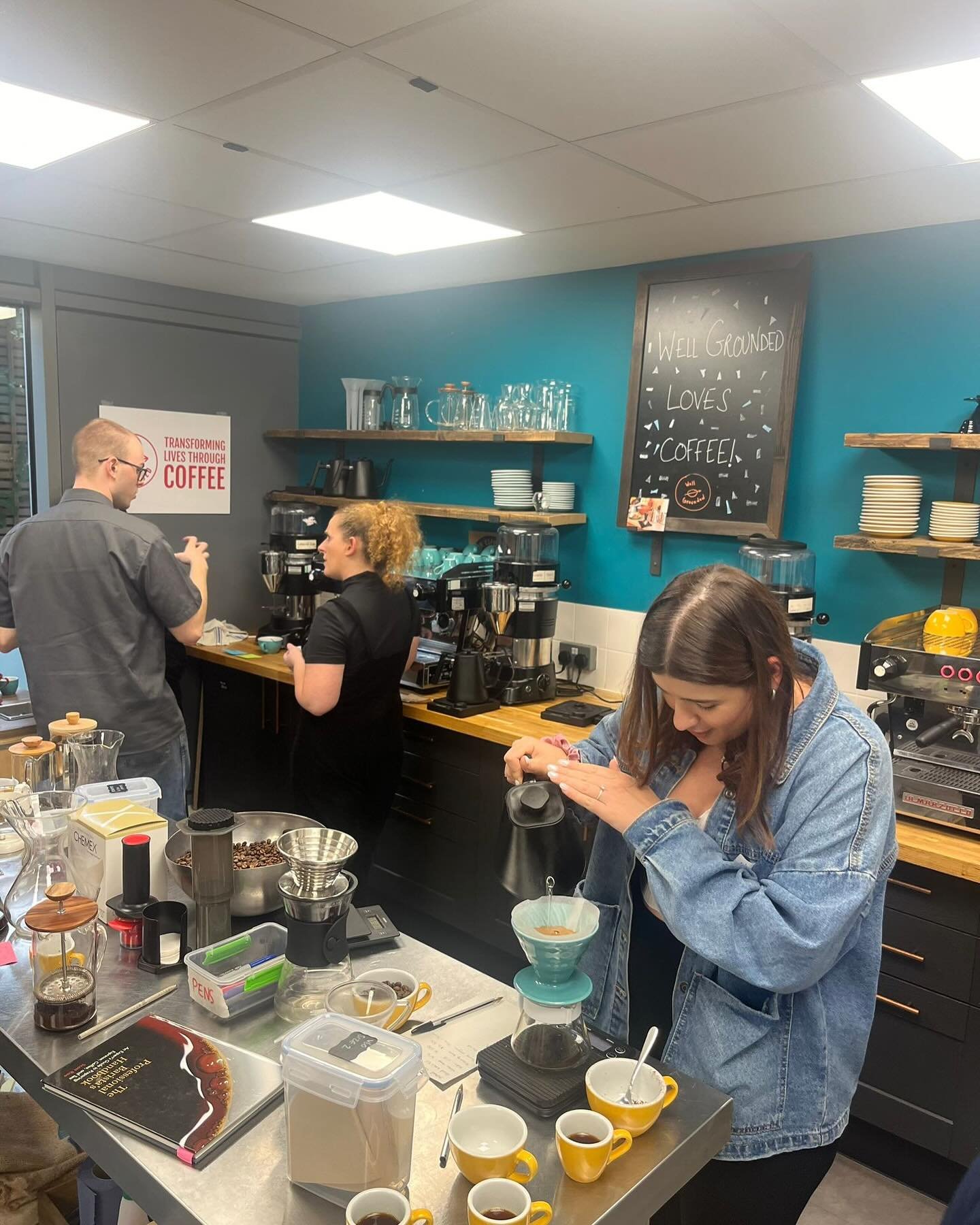 In their element! 
Our @lindseyerinx and @lionellcrasto are busy honing their skill @wellgroundedhq Coffee Career Acceleration course in London. 

Look out for our coffee brewing masterclass- dates to be released very soon!
.
.
.
.
#specialtycoffee #