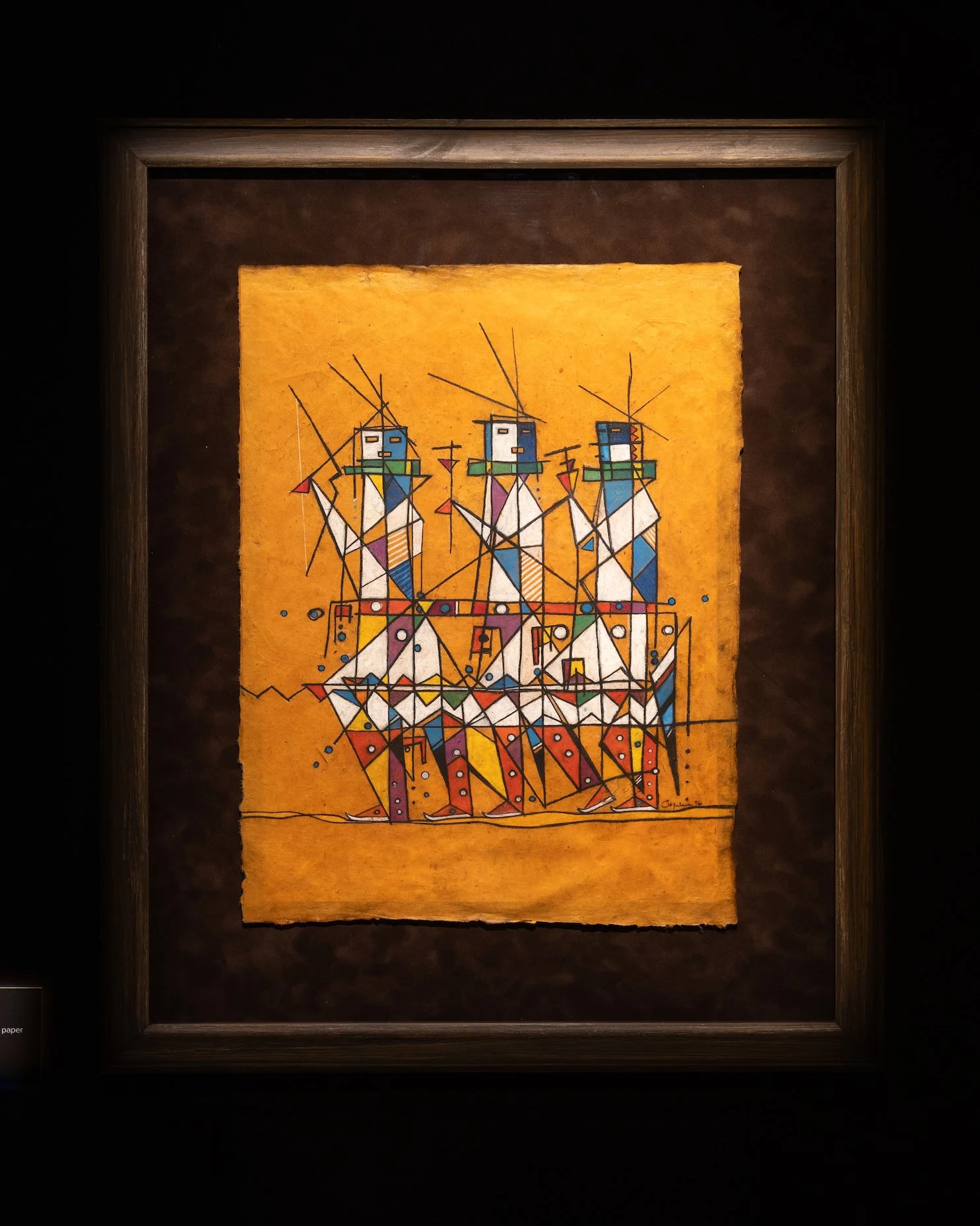 Wayne Nez Beyale, "Yei Warriors," 2024, Pastels on handmade paper, 15′′ x 20′′.