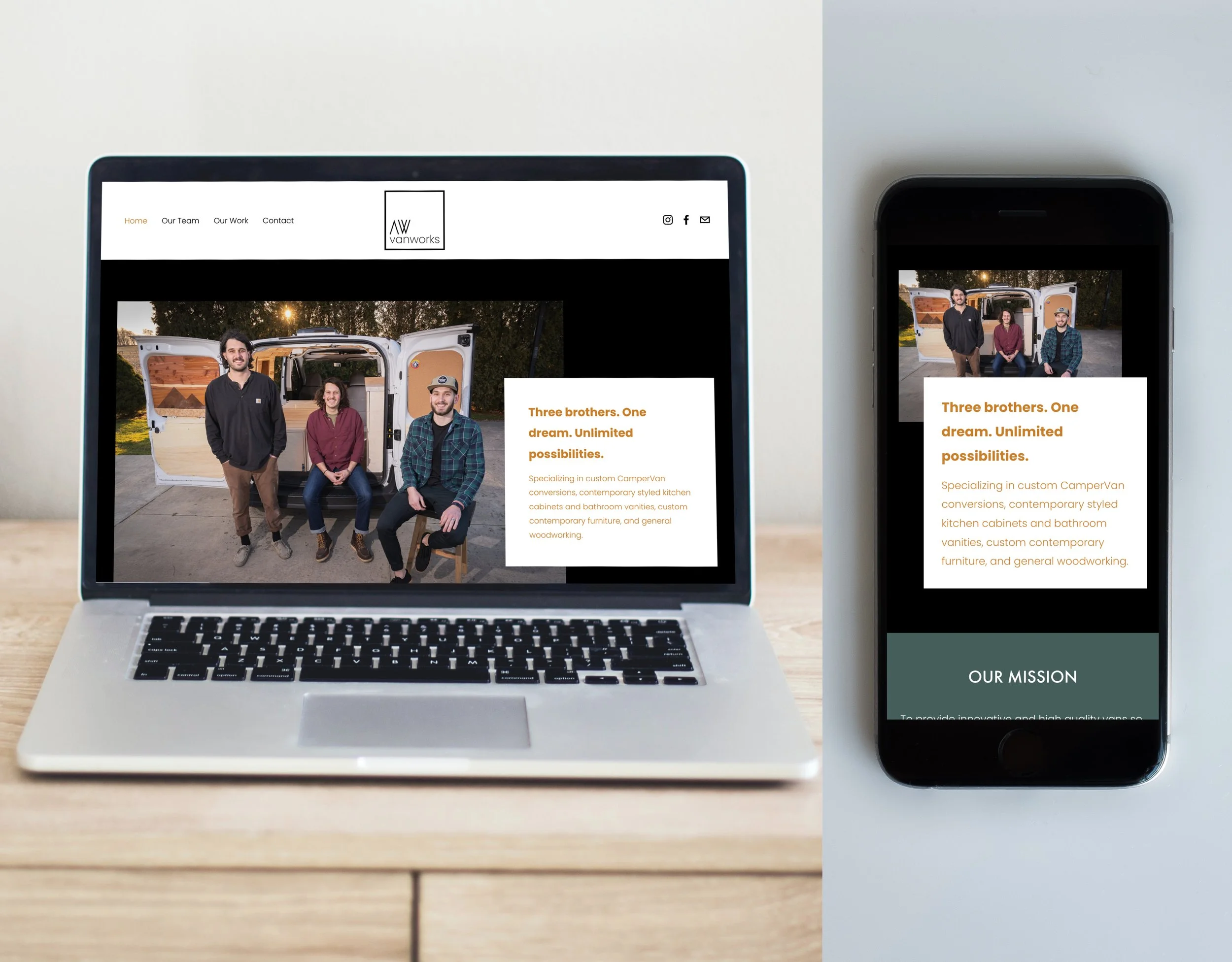 AW Brothers - website design and development