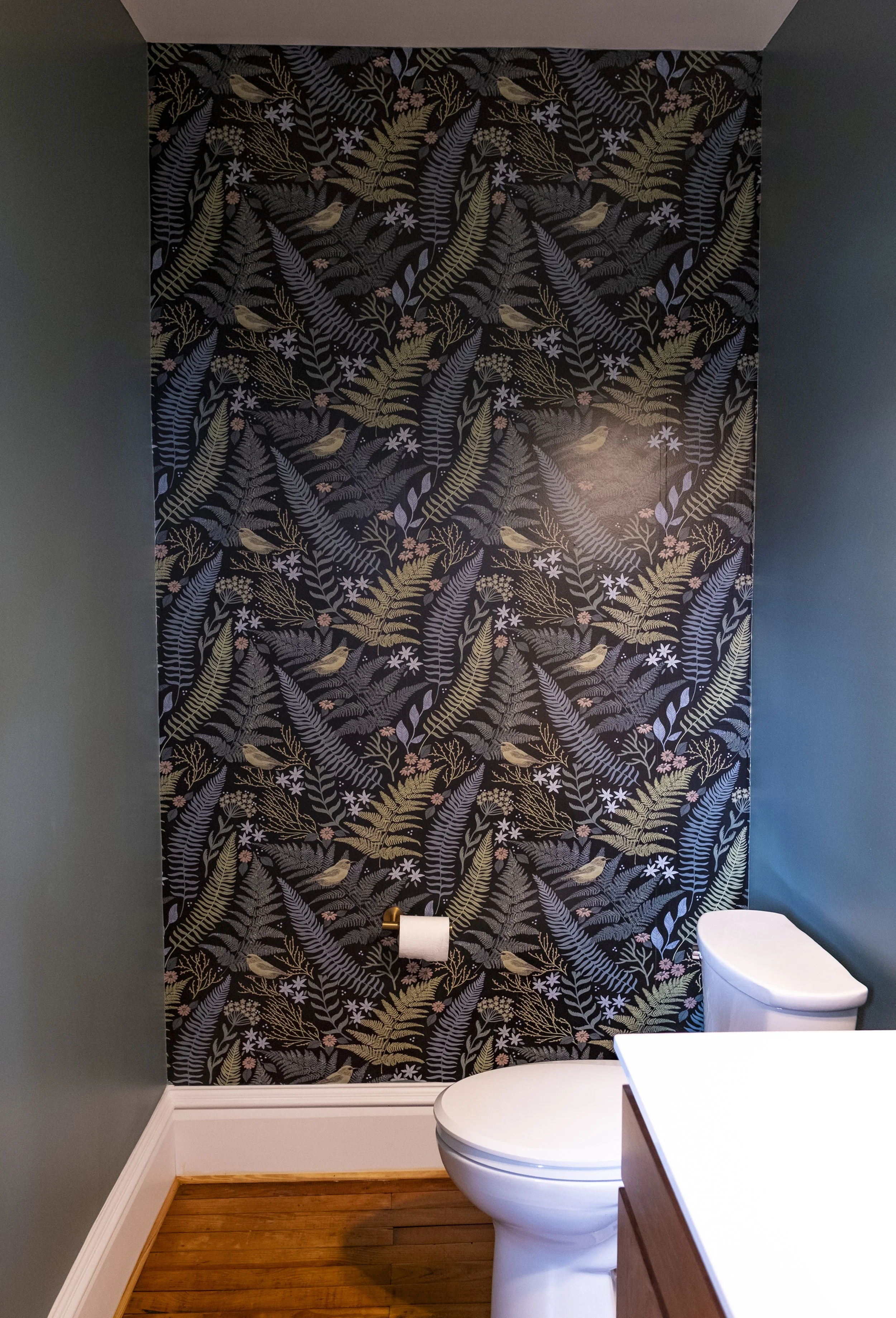 Relocated half bath
