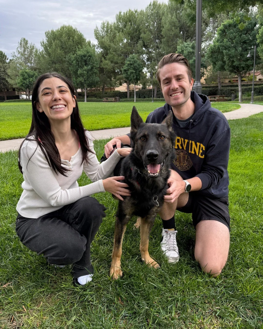 From dumped on the top of Mulholland Drive in the middle of the night&hellip;

to this.

Clide and his sister Bonnie were found running along the road together &mdash; filthy, matted, starving, and clearly discarded. A good Samaritan pulled over and 