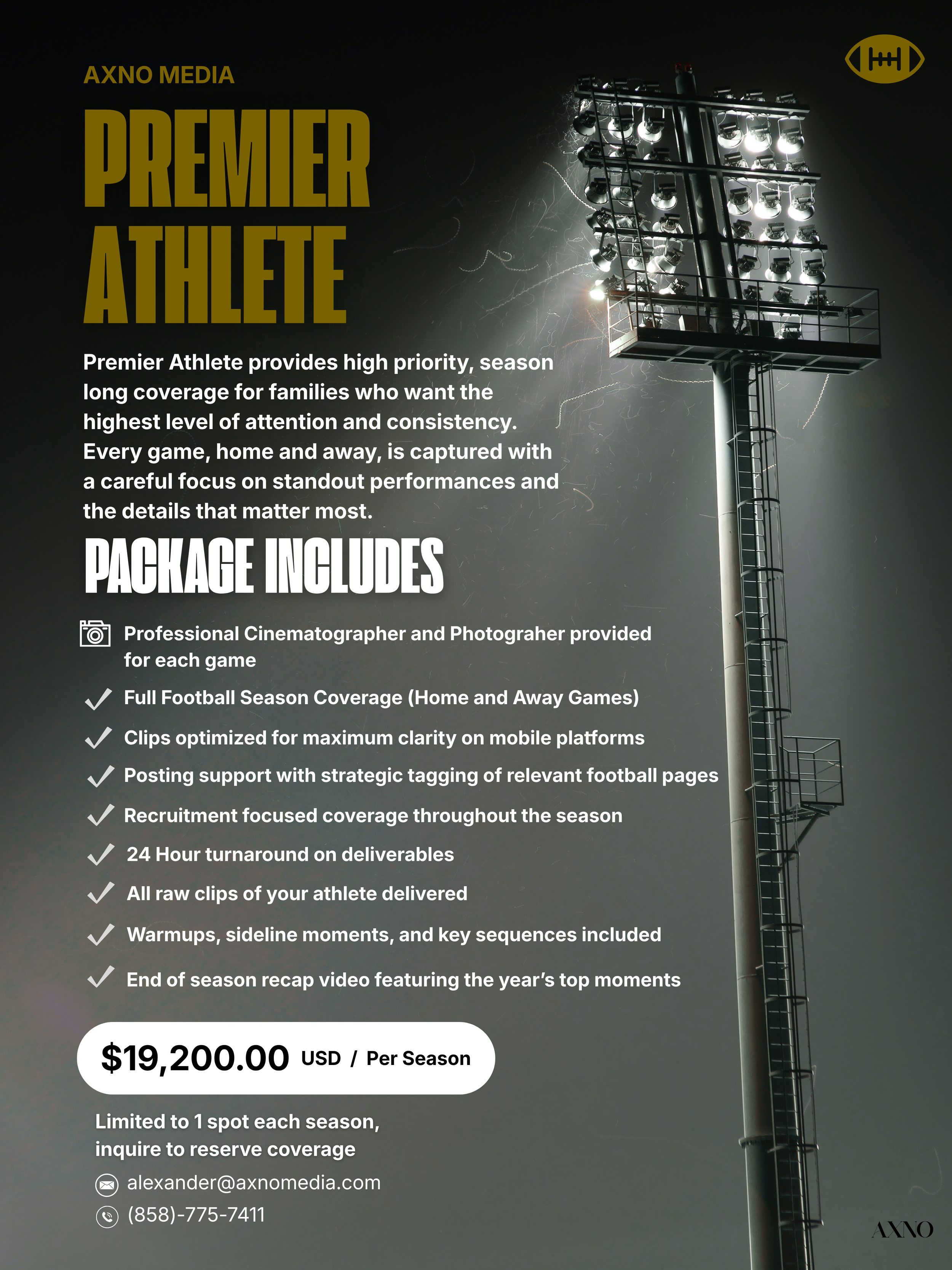 Premier Athlete • Football Season Media Coverage
