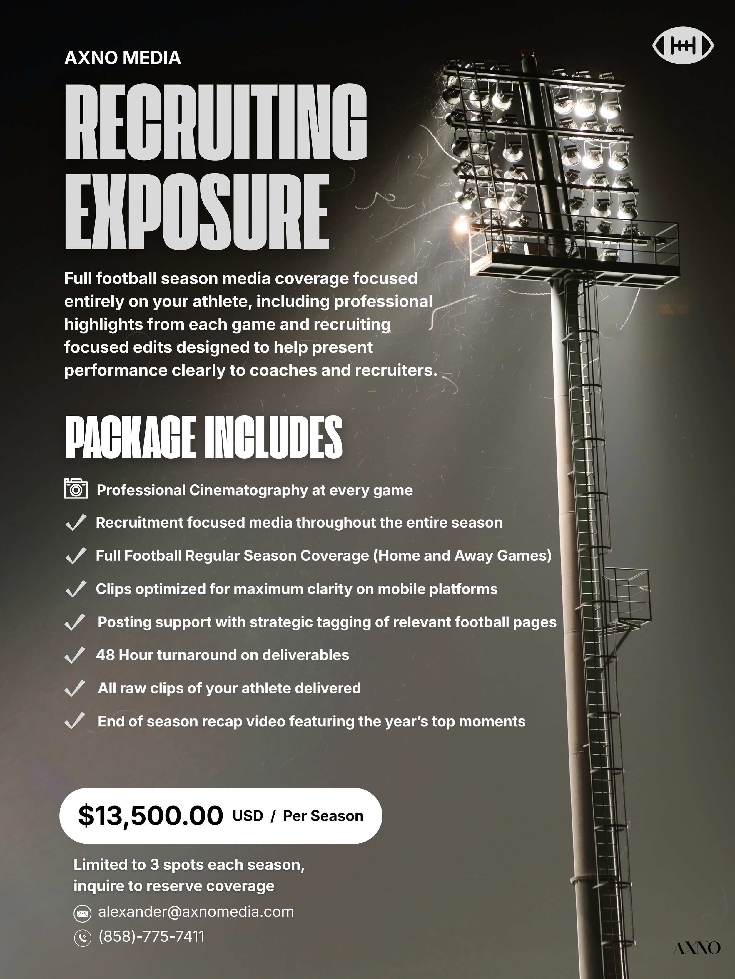Recruiting Exposure • Football Season Media Coverage