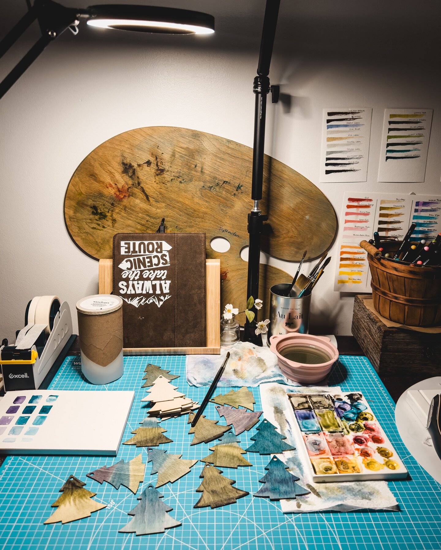 What&rsquo;s your creative space look like? 

The pallet on the wall we believe it was my dad&rsquo;s. It could&rsquo;ve also been my grandfathers. The art table itself, was made by my grandfather for me when I was in high school.

It&rsquo;s not ver