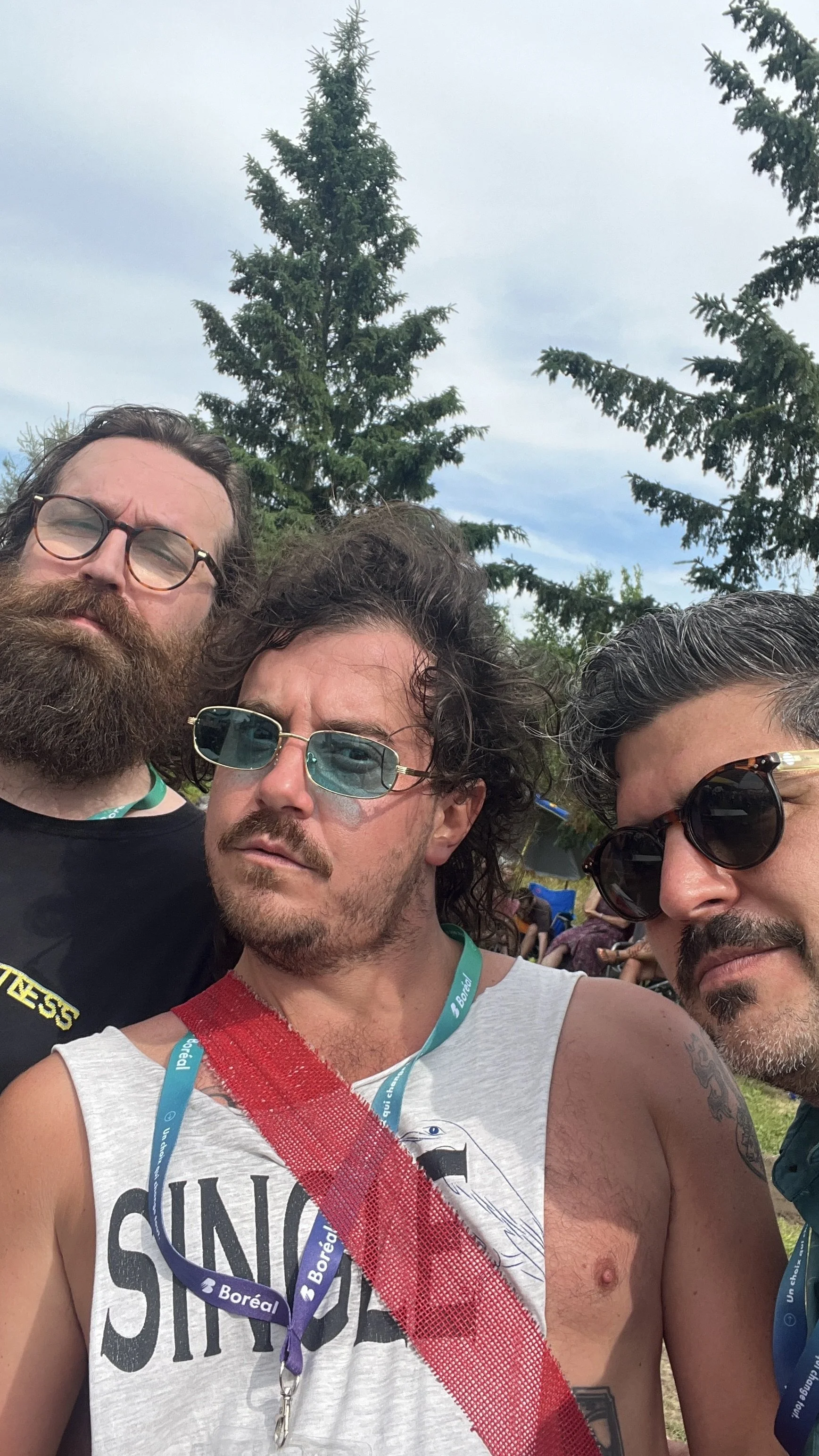 shane cinq-mars, marty guimond & me at northern lights festival boreal, 2025. 