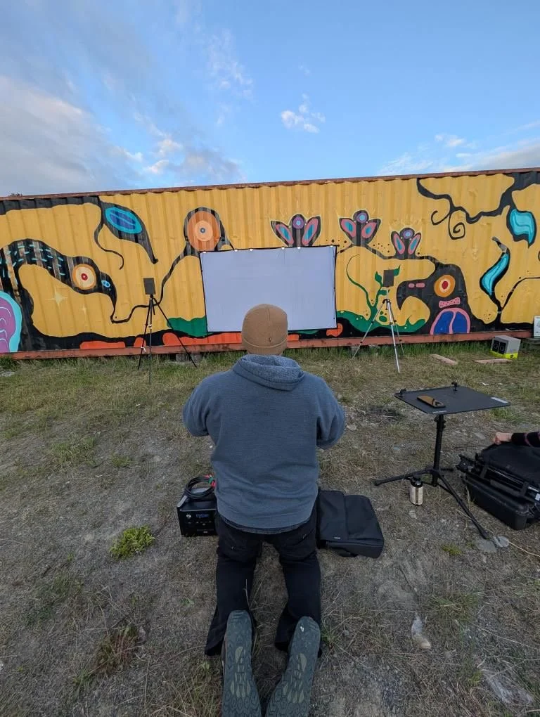 me setting up an ee portal installation & performance at manidoo bineshiih. 2025.