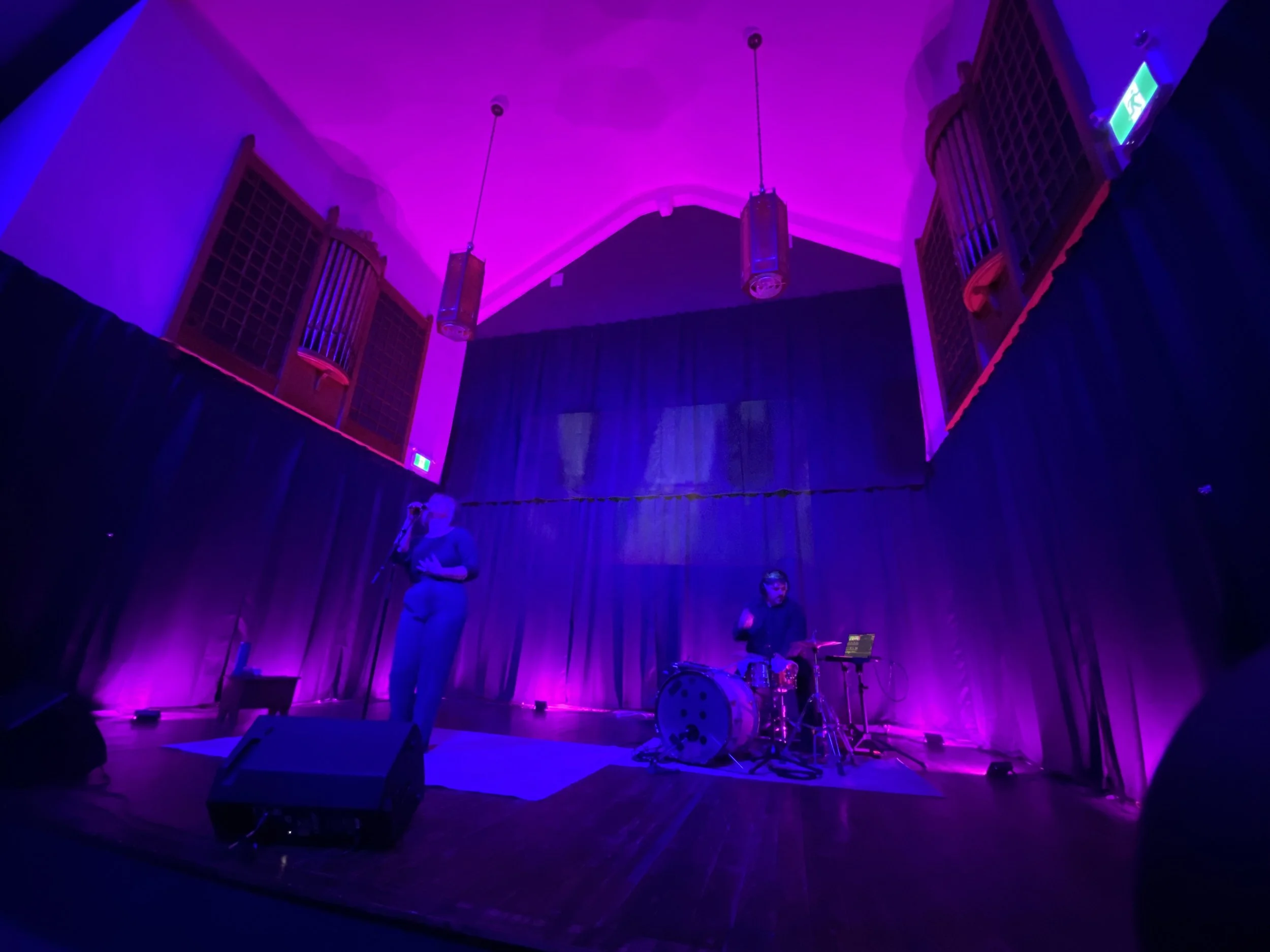 tamara ruth parker & myself performing project blue at knox hall. 2025.