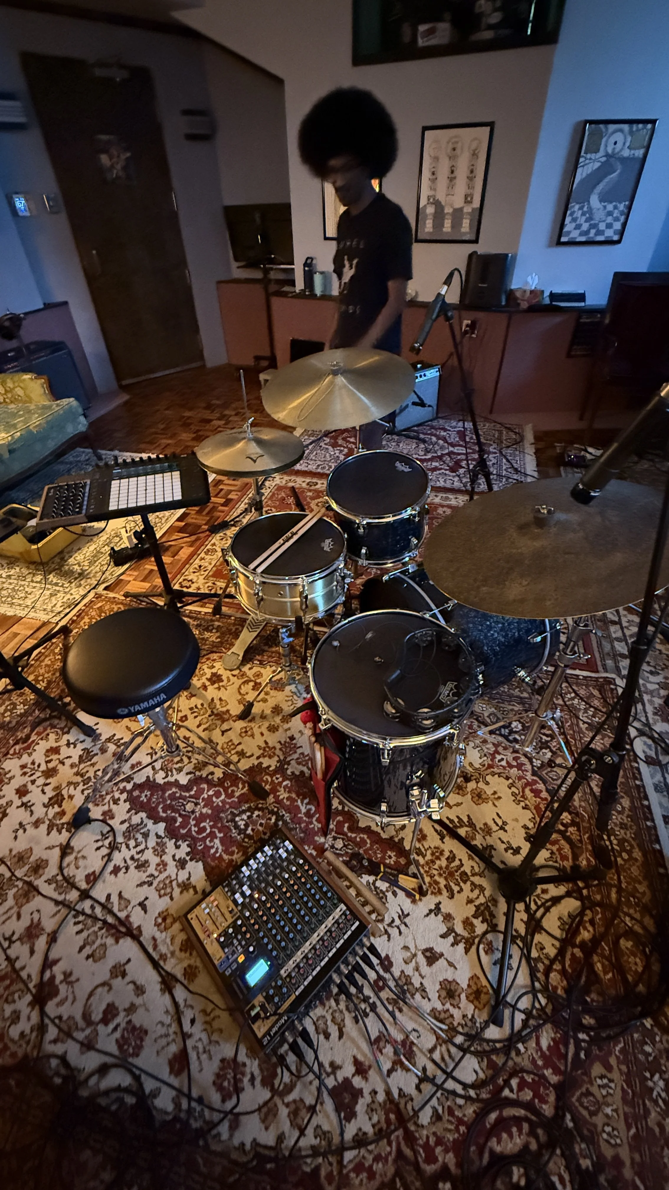 mustafa rafiq, my setup at deadpan studio, up here 11, 2025.