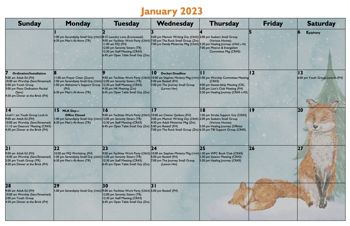 Calendar — WPC Anacortes