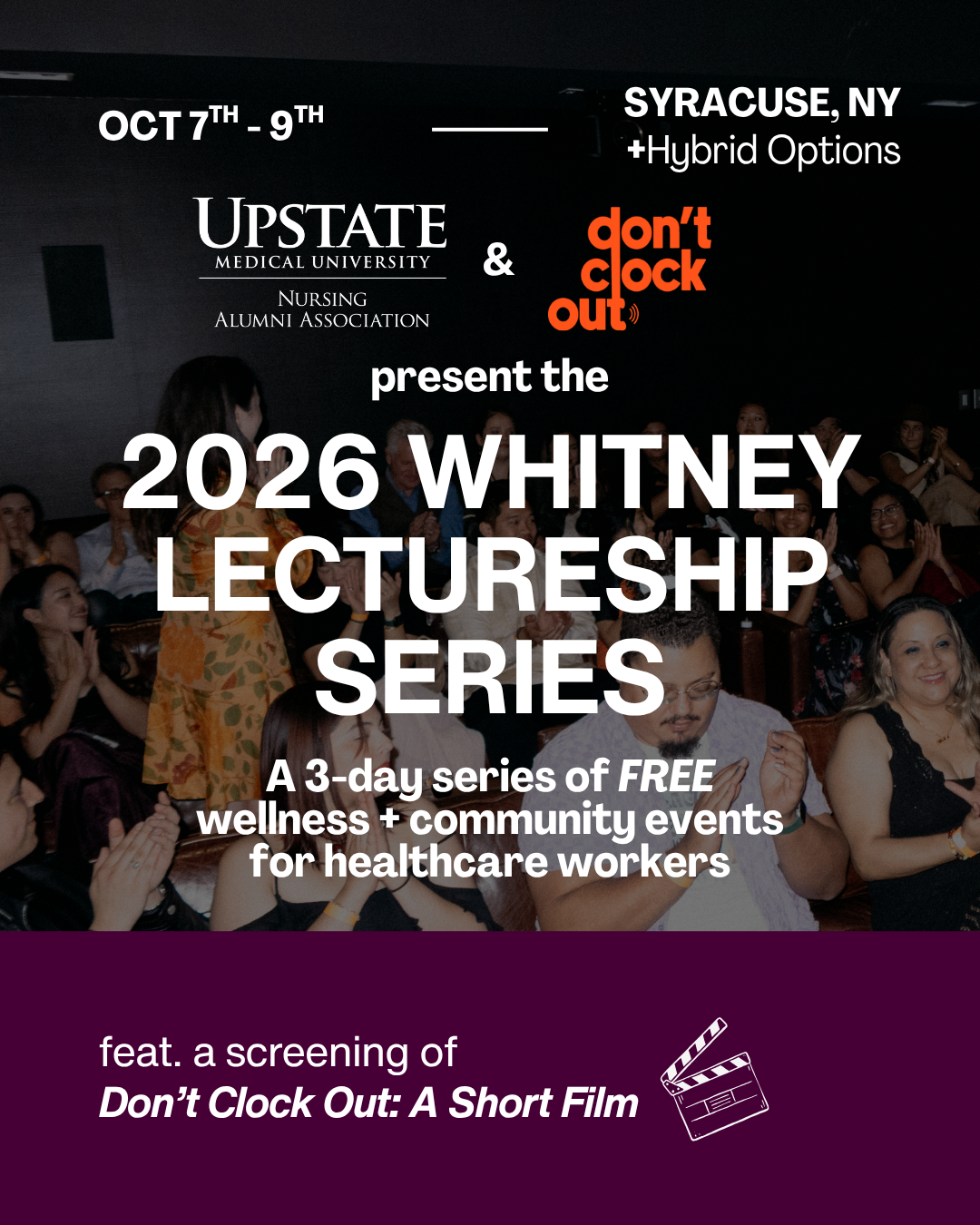 Whitney Lectureship 2026 x Don't Clock Out