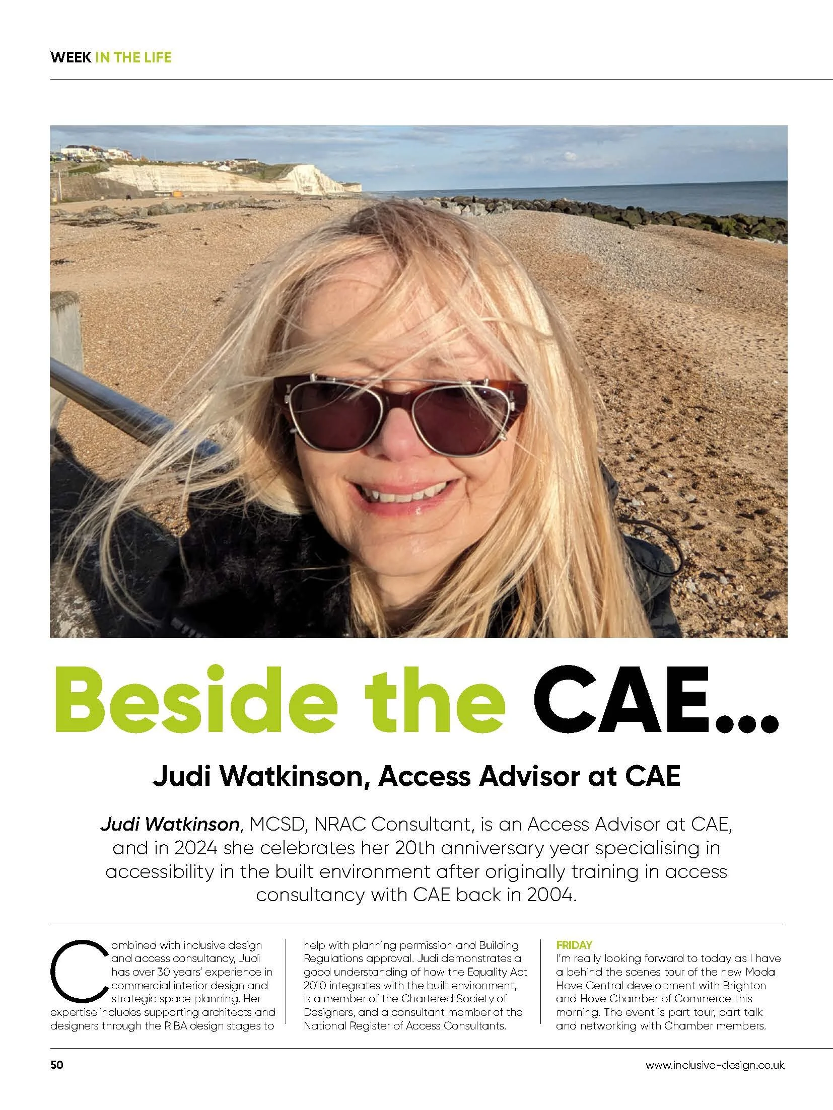 Link to 5 page editorial about Judi Watkinson's 20 years in access consultancy