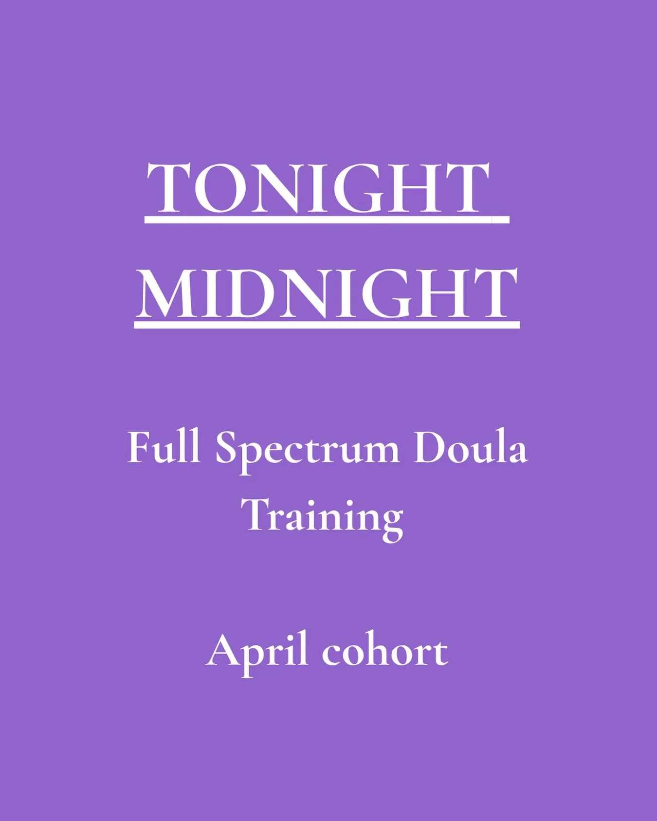 Full Spectrum Doula Training.

April cohort. Applications close tonight at midnight.

If you&rsquo;ve been watching. Saving posts. Asking questions in your head but not out loud yet.

Today is the day.

This is what I know after five years and 120+ t