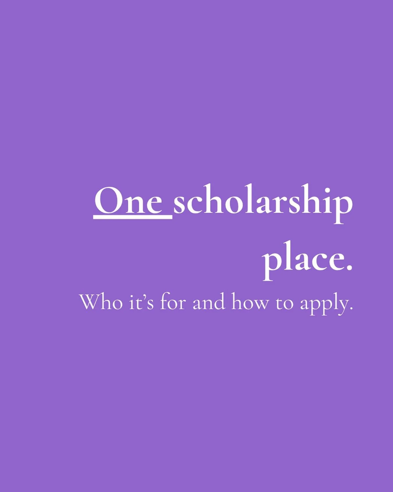 At The OBC, we believe doula training should be accessible. That&rsquo;s why every cohort includes 1 partial scholarship place for applicants from communities currently under-represented in the doula profession. 

The partial scholarship is &pound;14