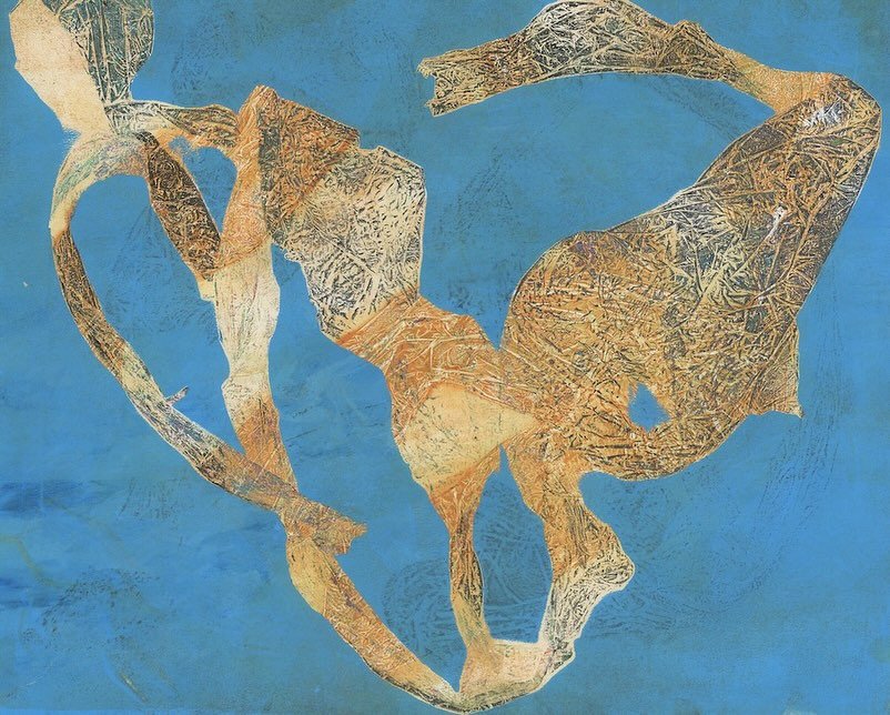 &ldquo;Pangean War Dog&rdquo; and &ldquo;Shippy City&rdquo; are two of my favorite monotypes, and they&rsquo;re hanging side by side in the exhibit of my work in the Easy Gallery at the NIH Clinical Center in Bethesda, Maryland until July 13. They&rs