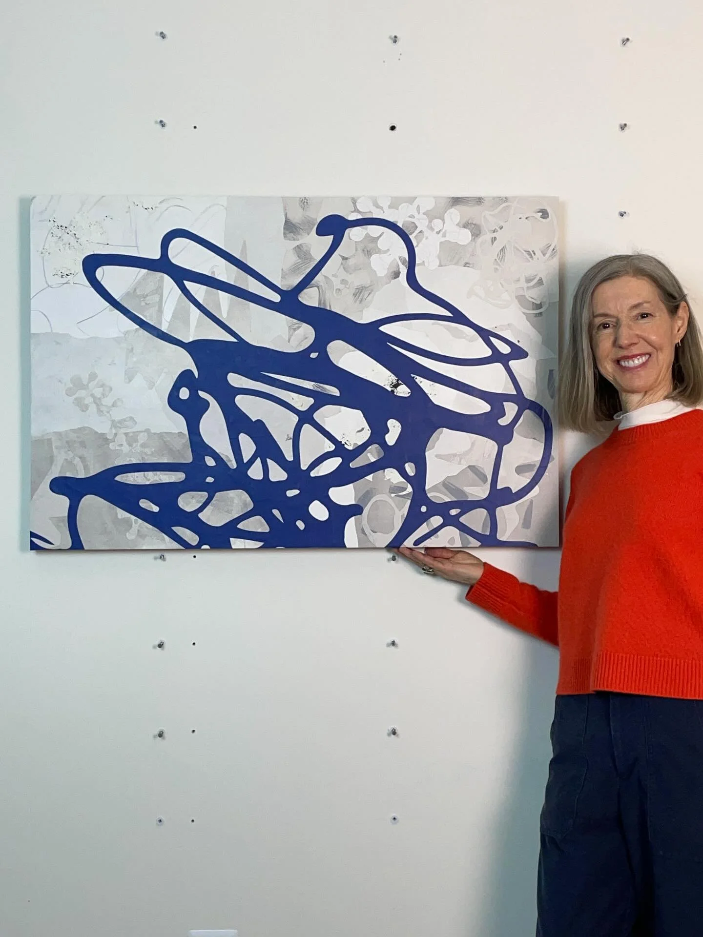 &ldquo;Fancy Bird&rdquo; is a new 24x36&rdquo; collage in my Primary Gesture series. I felt that I could see a bird on a nest in this swirling gesture, and &ldquo;bird&rdquo; is something that hits close to my heart: it&rsquo;s my dad&rsquo;s nicknam