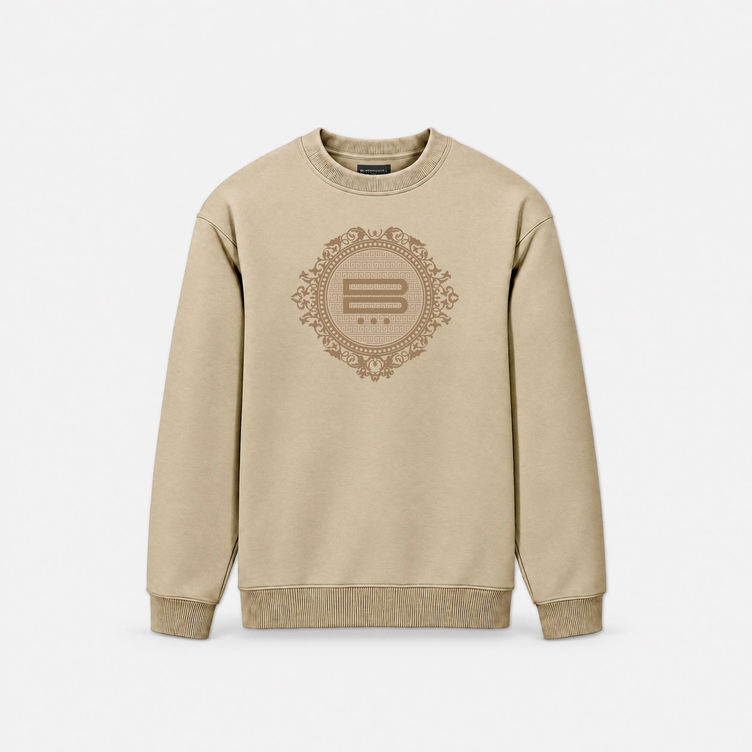 Crewneck sweatshirt with logo artwork print