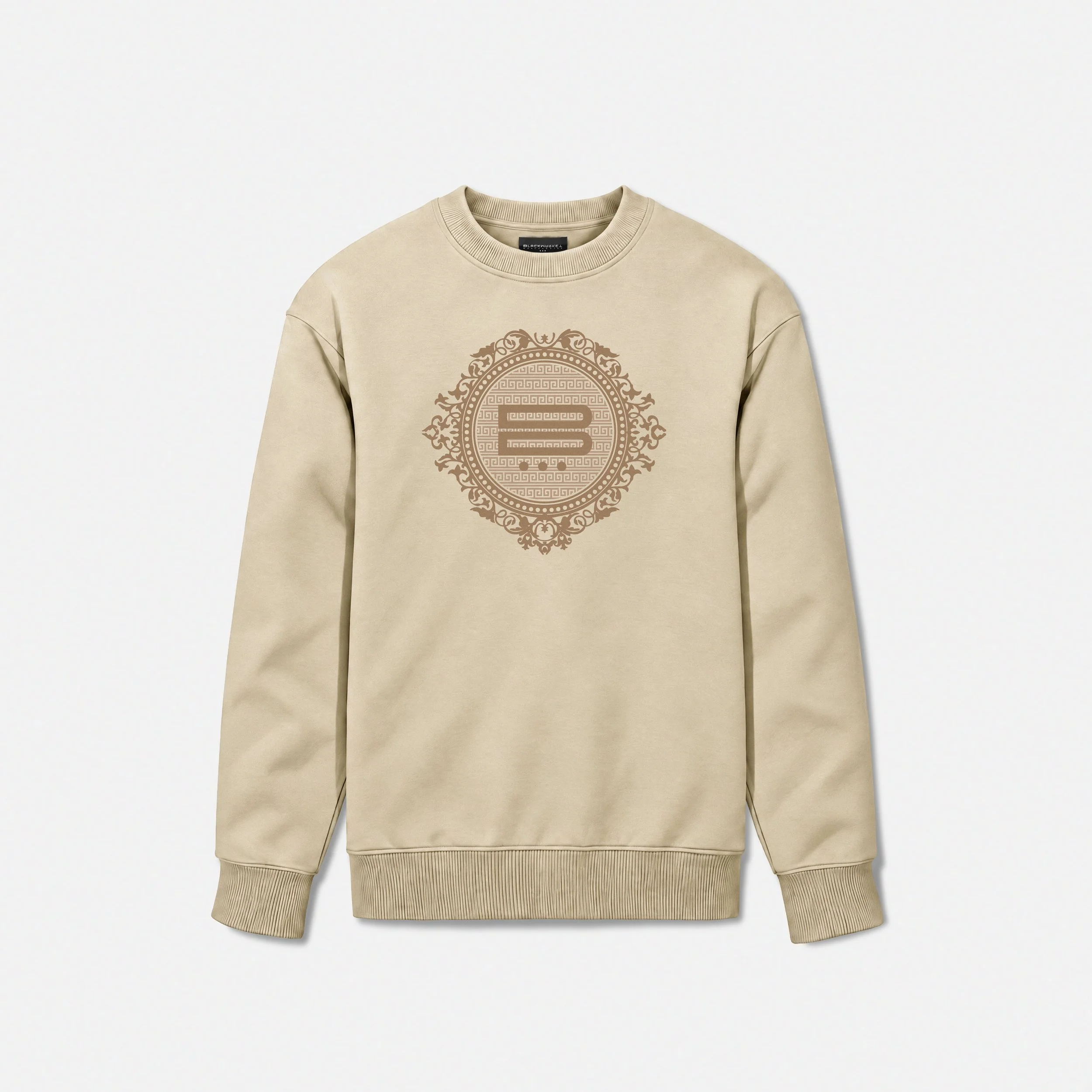Crewneck sweatshirt with logo artwork print